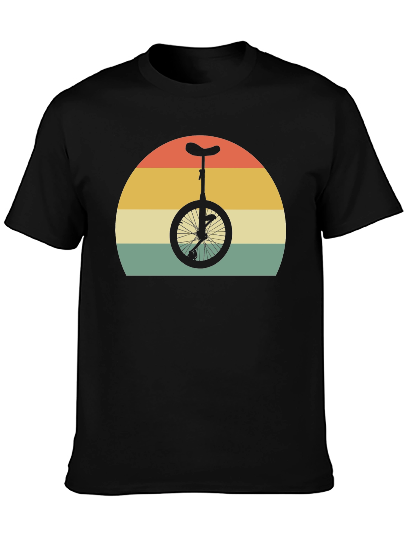 Retro Unicycle Sunset Graphic T-Shirt