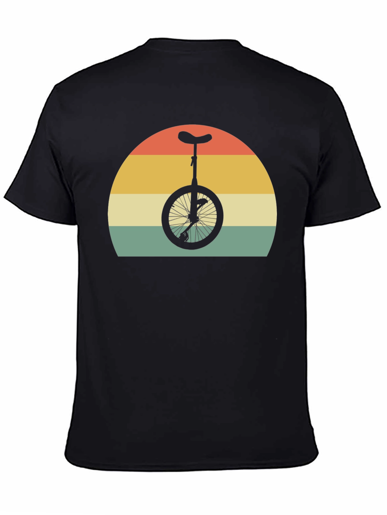Retro Unicycle Sunset Graphic T-Shirt
