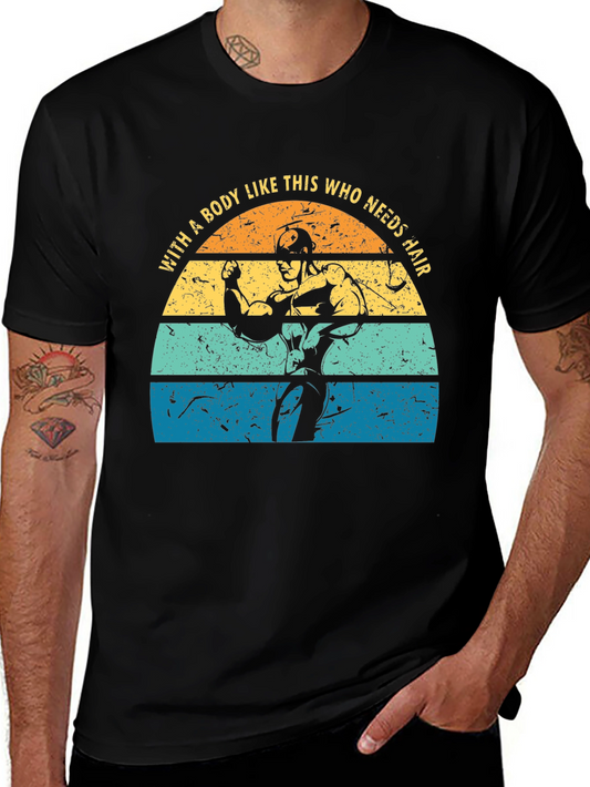 Funny Bodybuilder Graphic T-Shirt