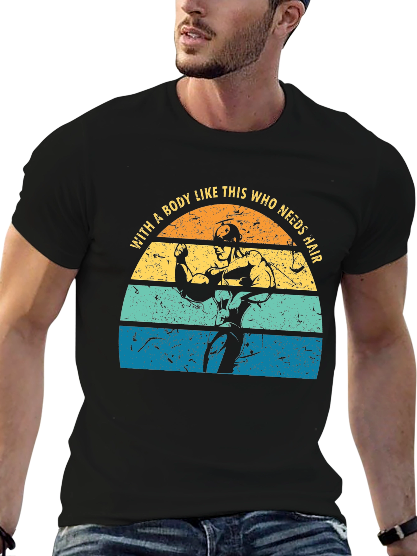 Funny Bodybuilder Graphic T-Shirt
