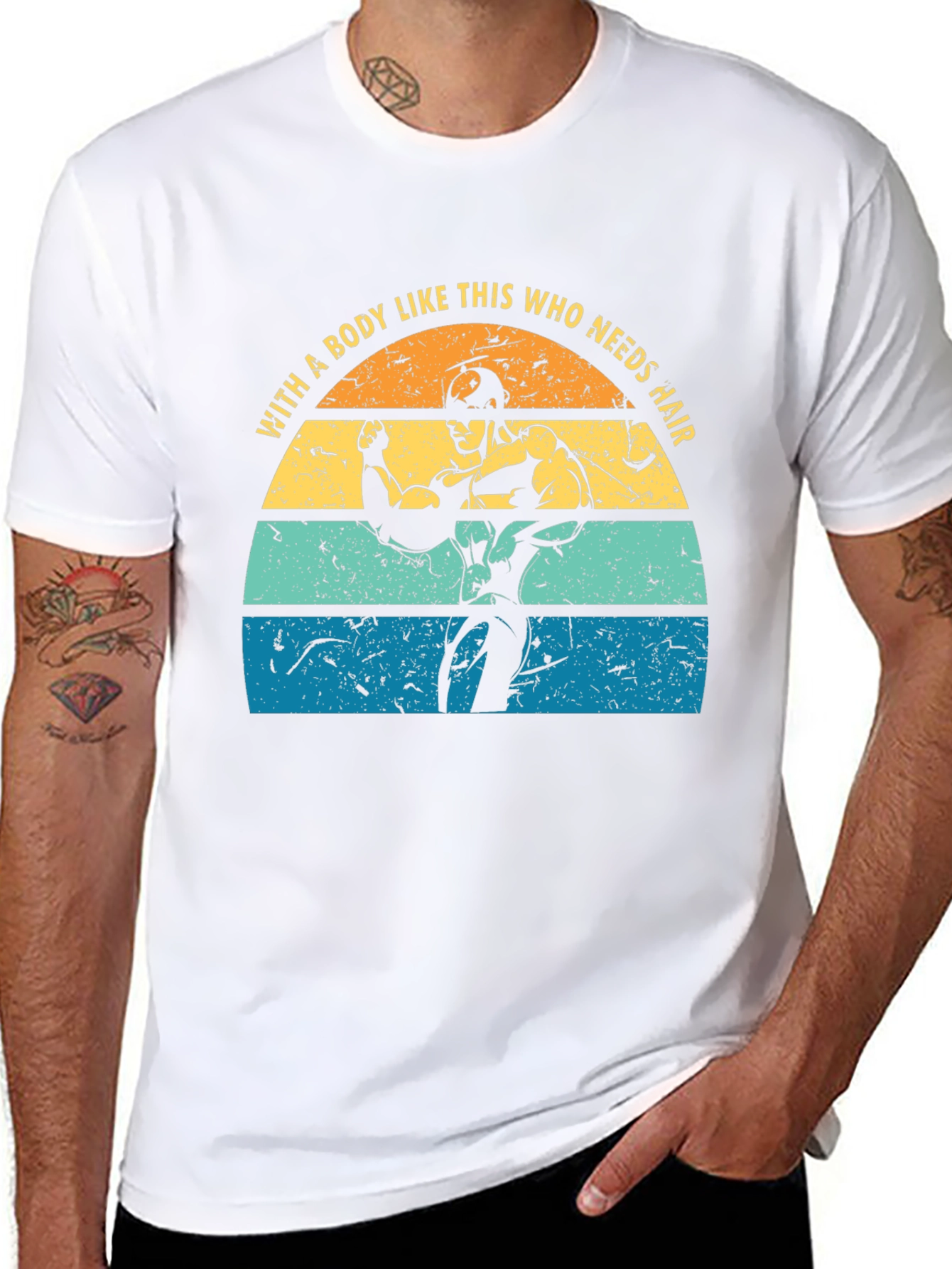Funny Bodybuilder Graphic T-Shirt