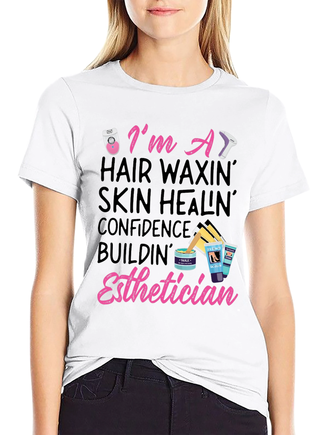 Esthetician T-Shirt: Hair Waxing Skin Healing