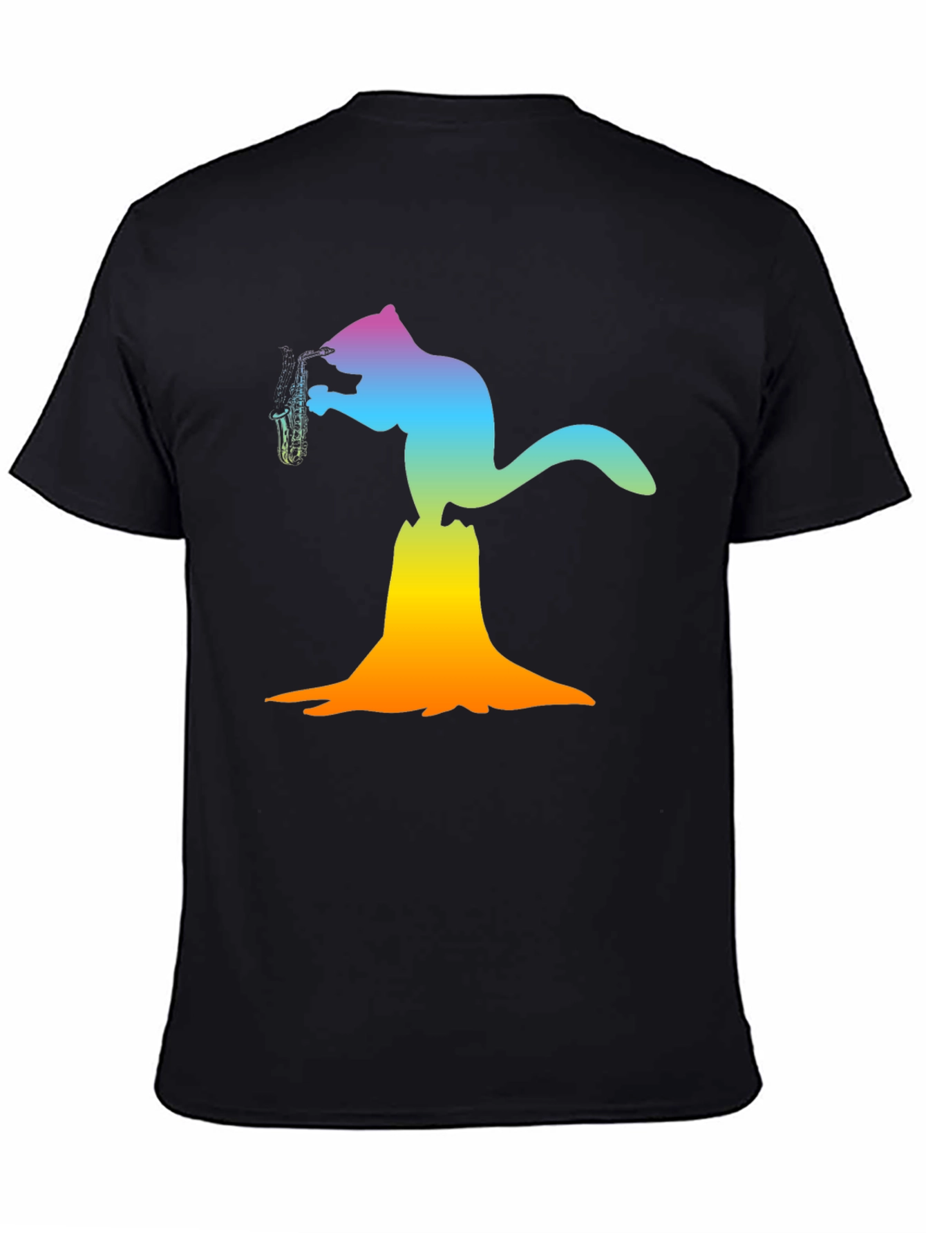 Squirrel Saxophone Graphic Tee - Funky Animal T-Shirt