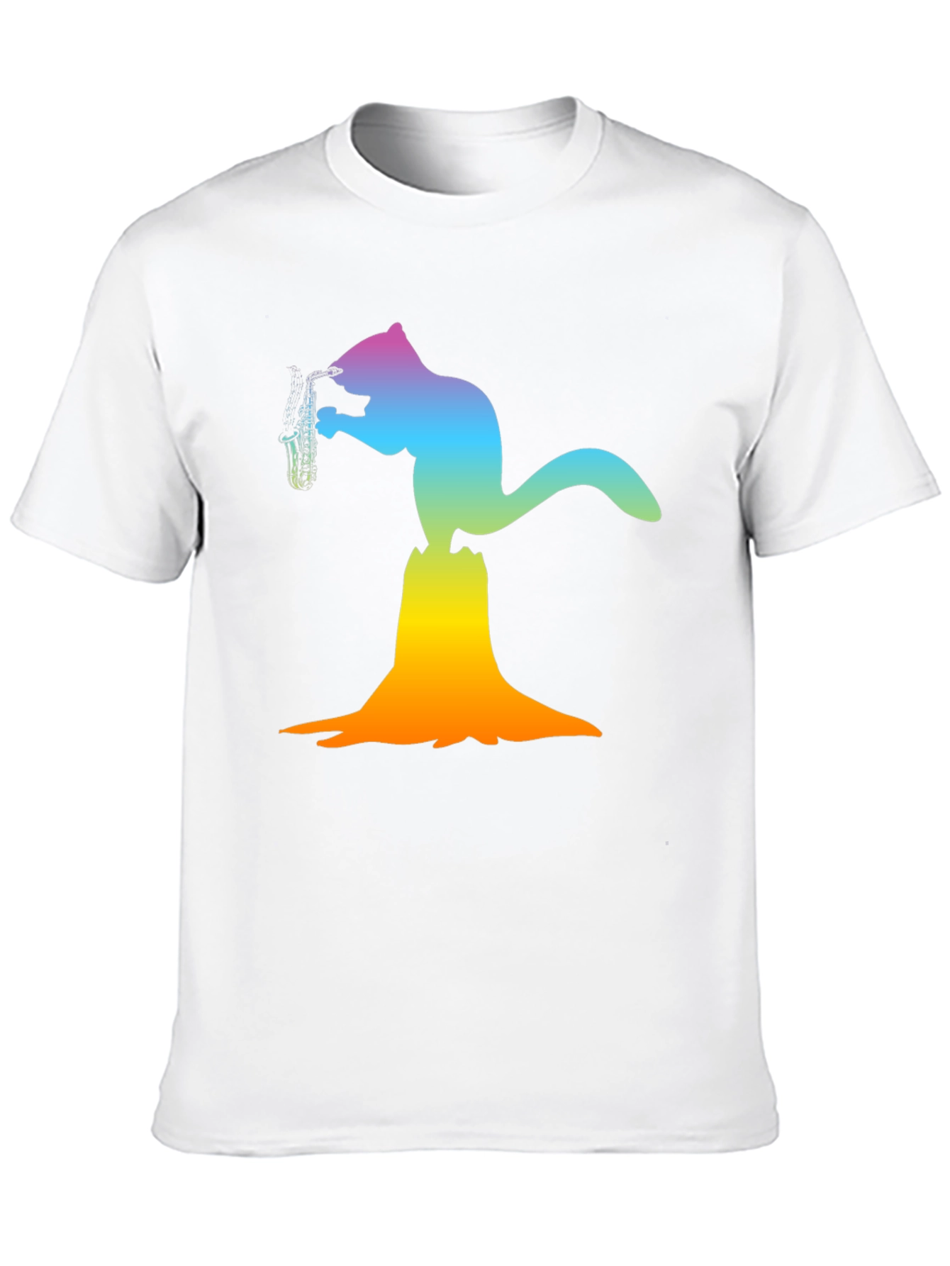 Squirrel Saxophone Graphic Tee - Funky Animal T-Shirt