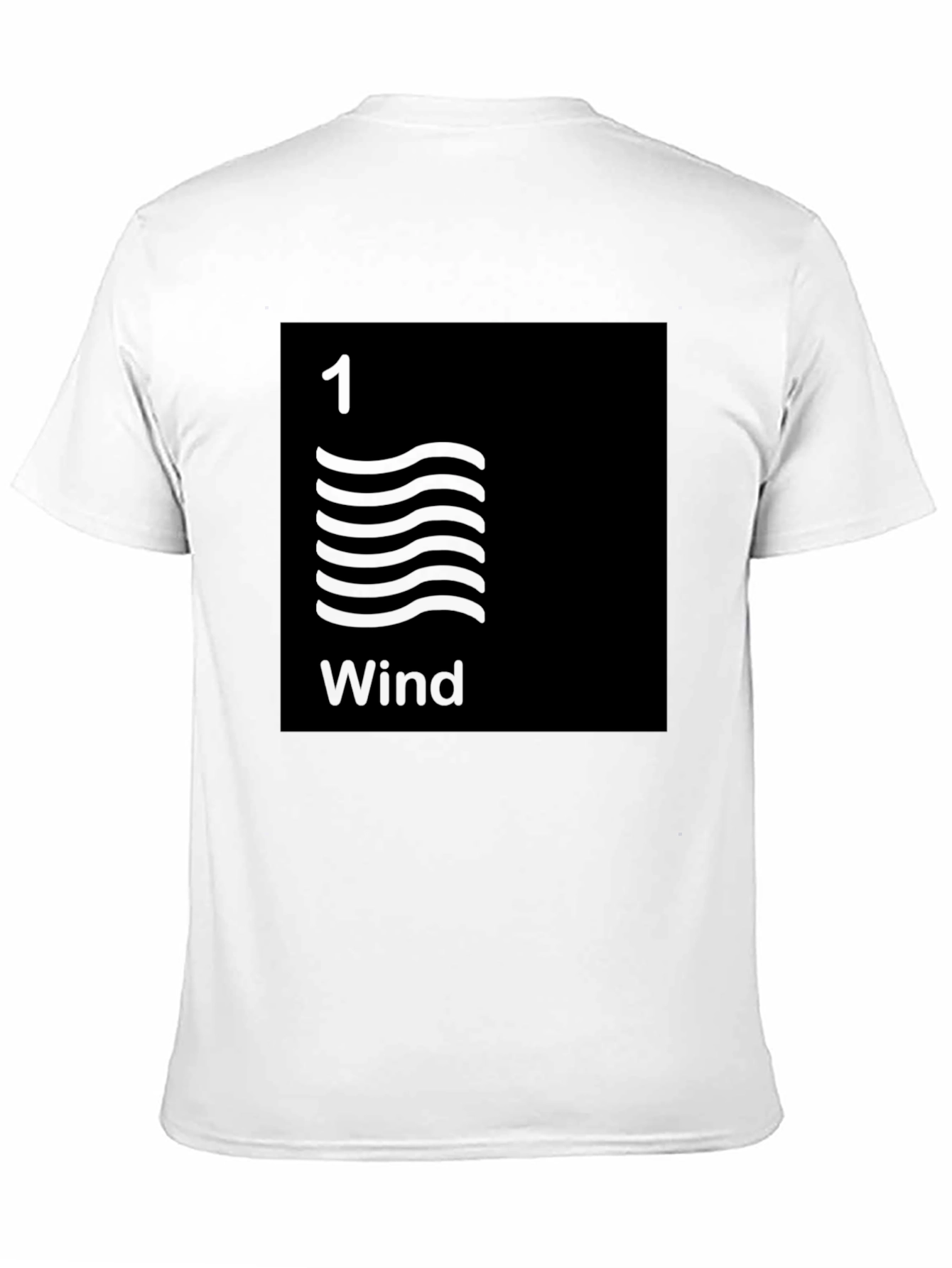 Wind Element Black T-Shirt - Minimalist Design