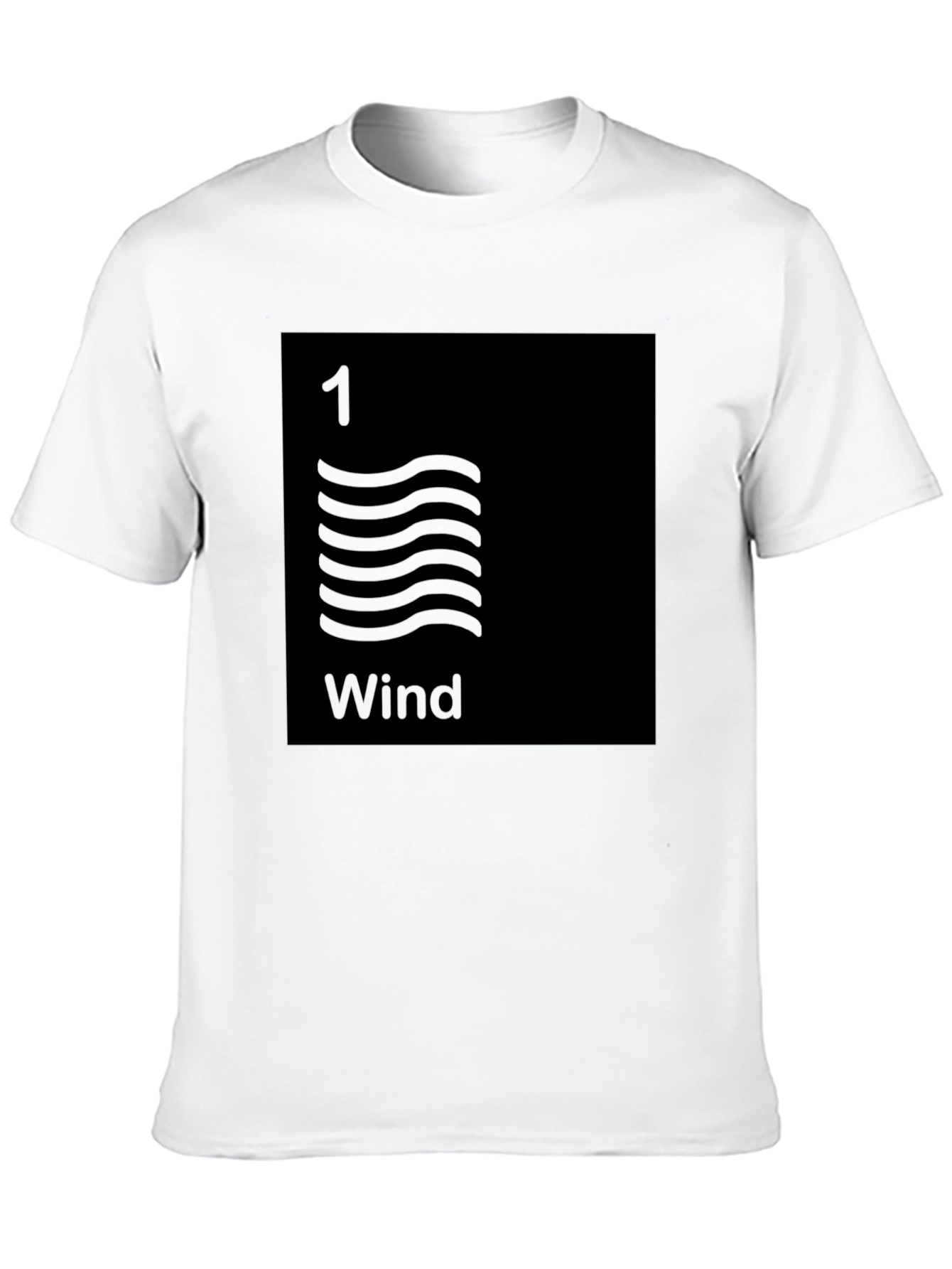 Wind Element Black T-Shirt - Minimalist Design