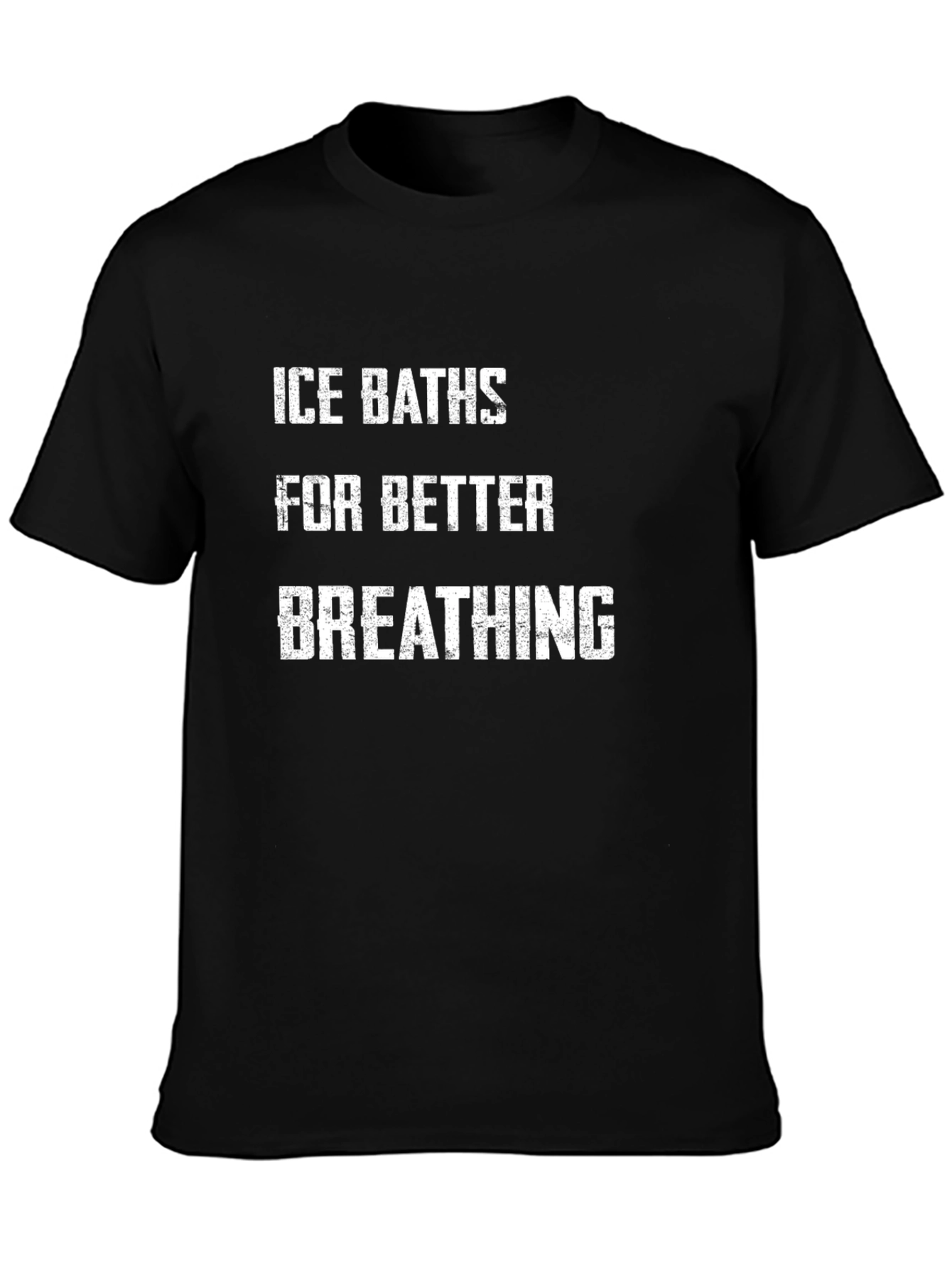 Ice Baths for Better Breathing Black T-Shirt
