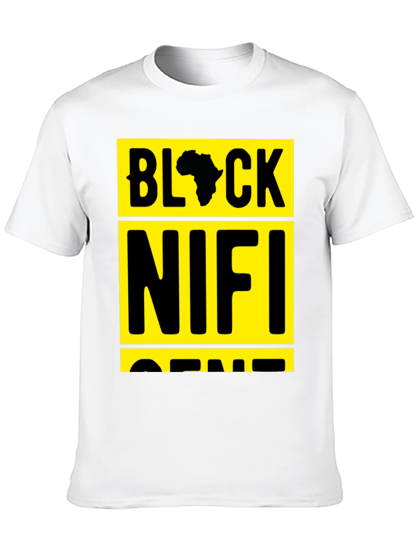 Black Nifi Gene T-Shirt - Yellow Graphic Tee
