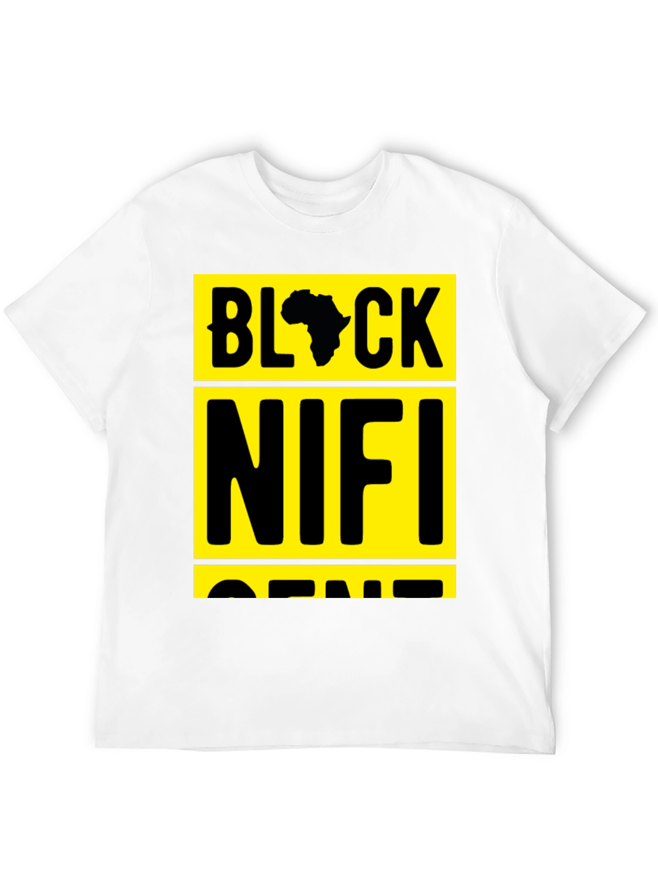 Black Nifi Gene T-Shirt - Yellow Graphic Tee