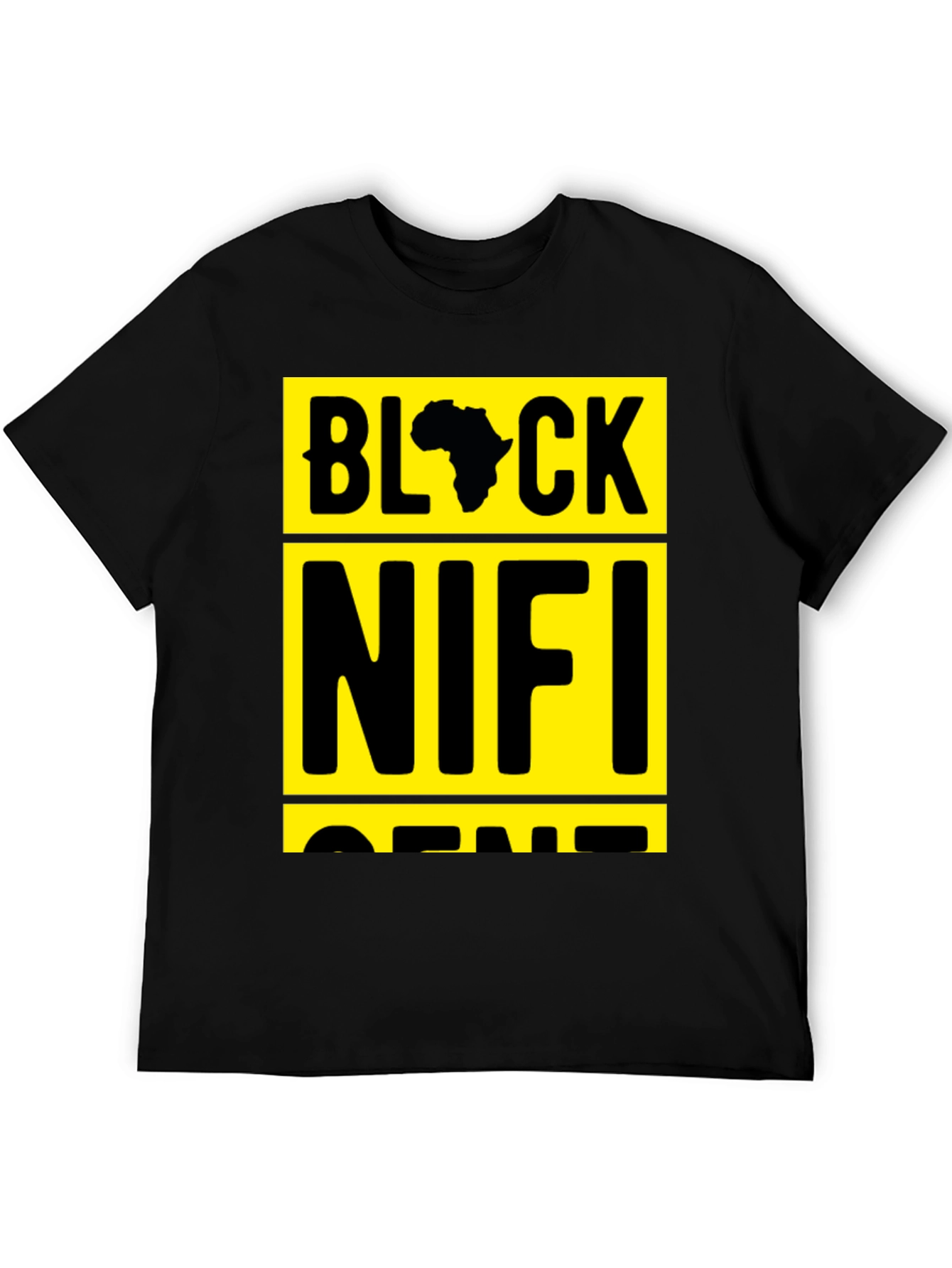 Black Nifi Gene T-Shirt - Yellow Graphic Tee