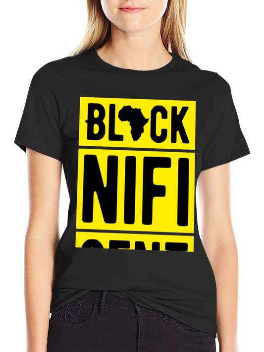 Black Nifi Gene T-Shirt - Yellow Graphic Tee