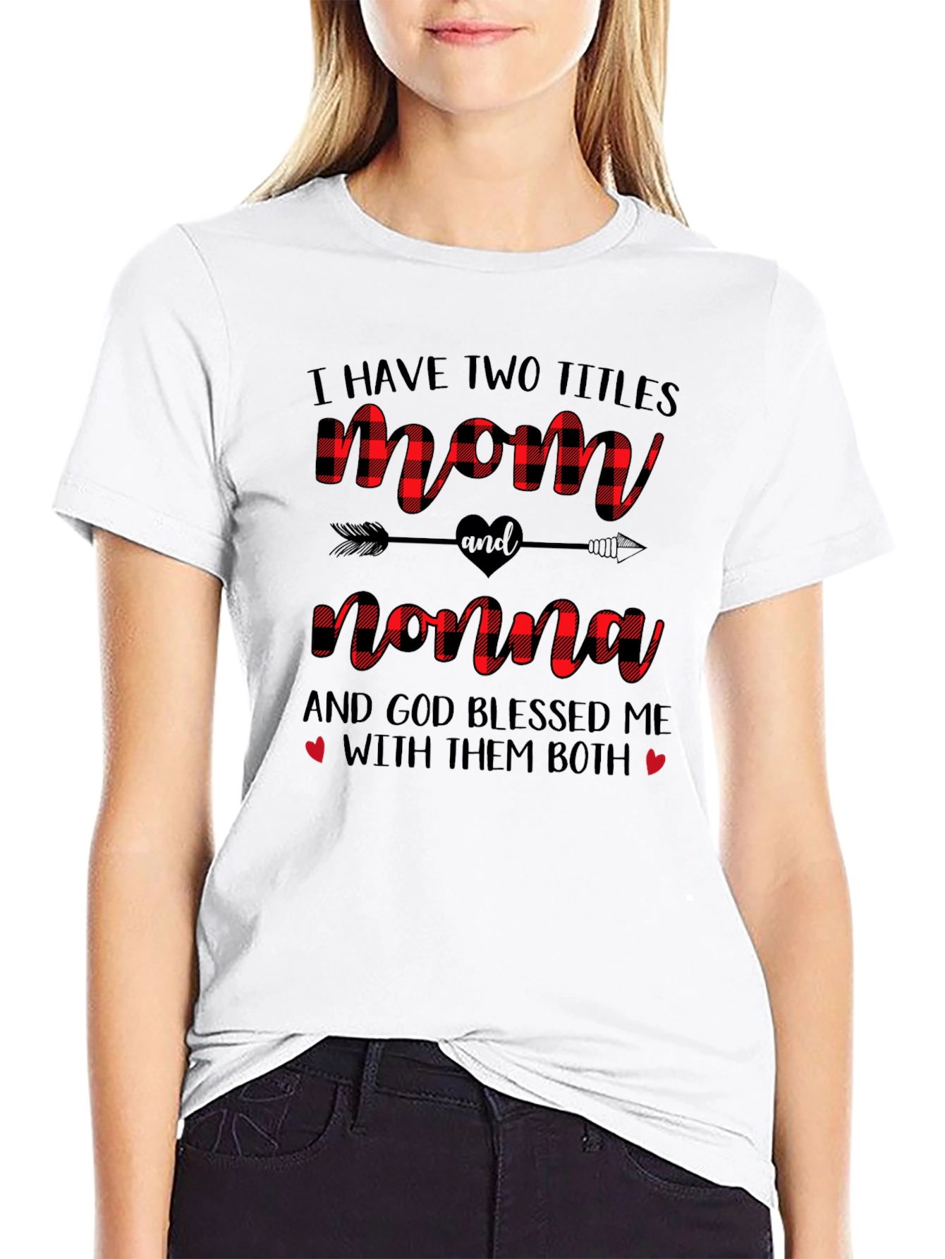 Mom and Nonna Buffalo Plaid T-Shirt