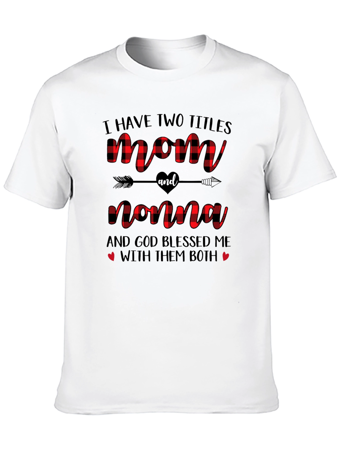 Mom and Nonna Buffalo Plaid T-Shirt