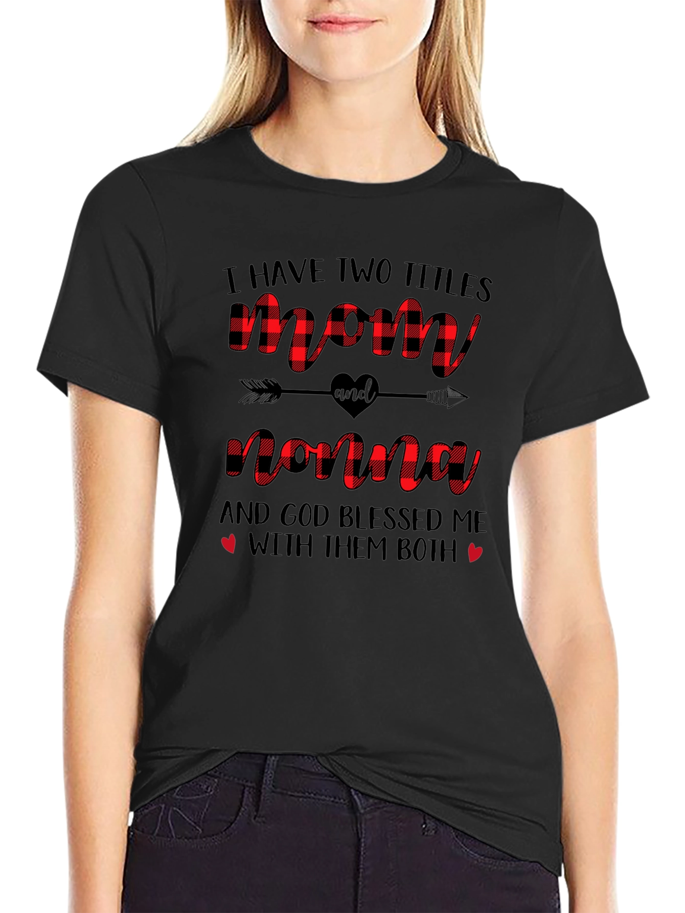 Mom and Nonna Buffalo Plaid T-Shirt