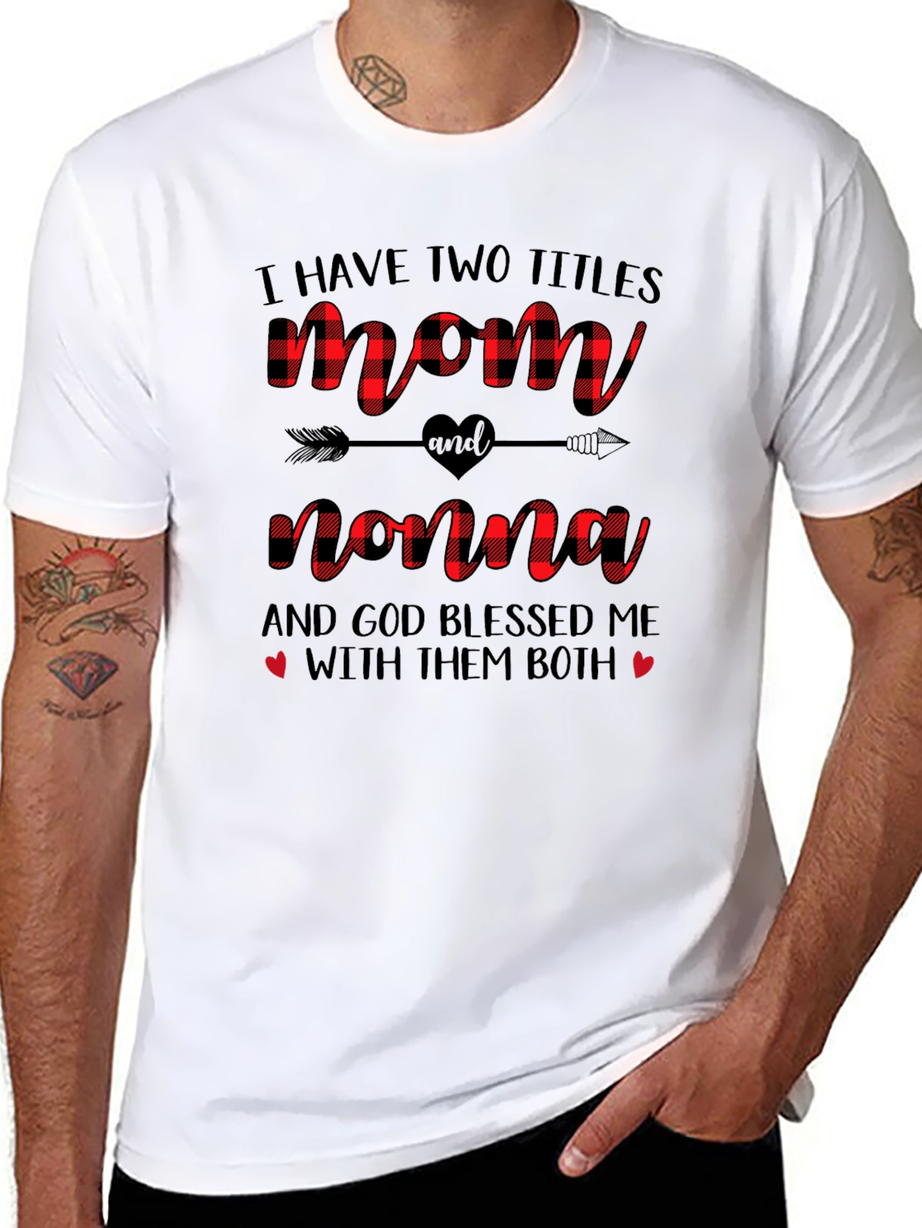 Mom and Nonna Buffalo Plaid T-Shirt