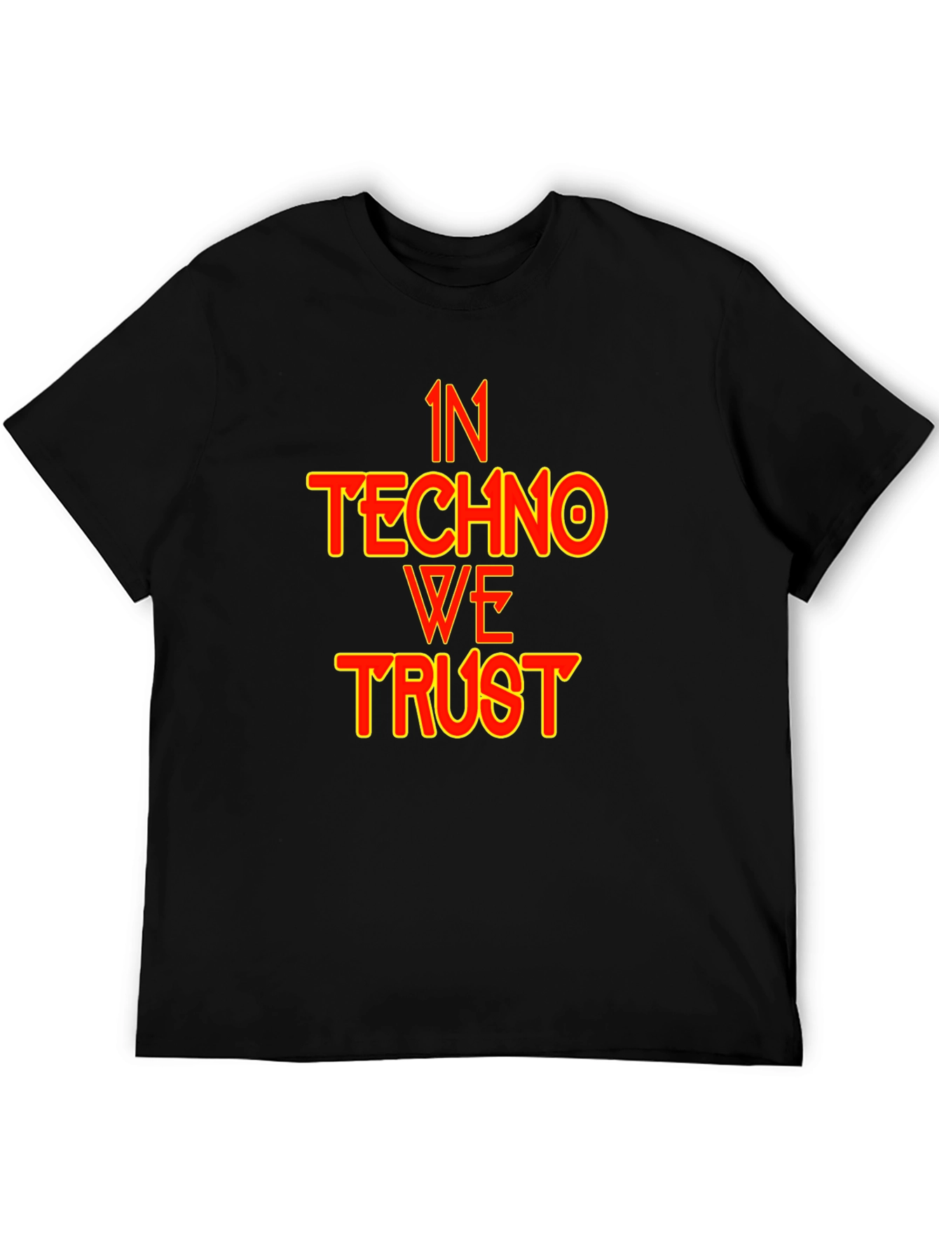 In Techno We Trust Black T-Shirt