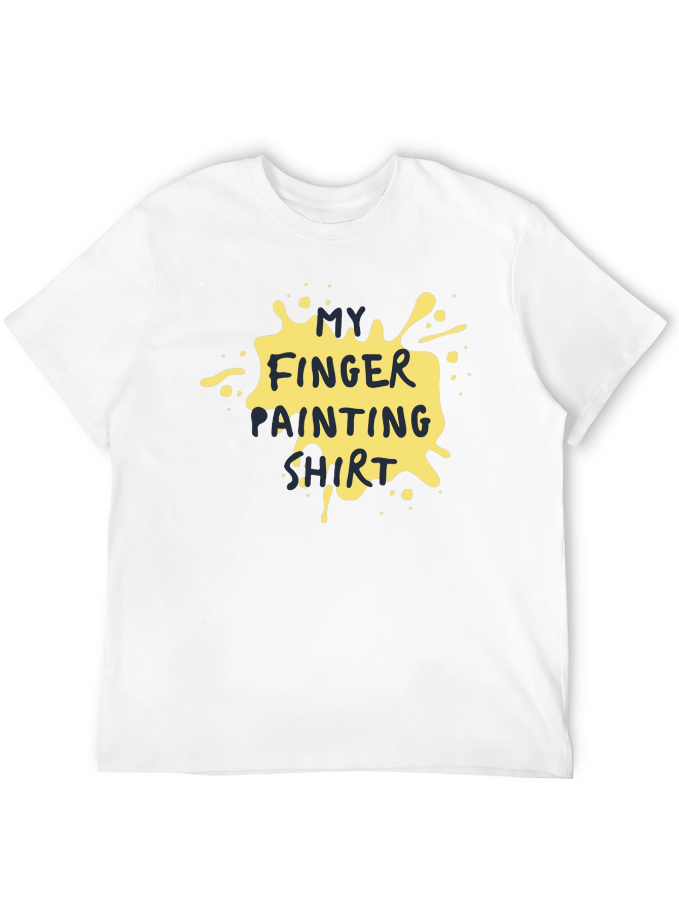 Funny Finger Painting Shirt - Black Cotton Tee