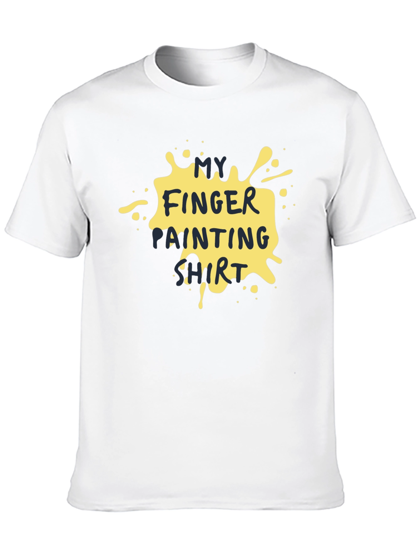 Funny Finger Painting Shirt - Black Cotton Tee