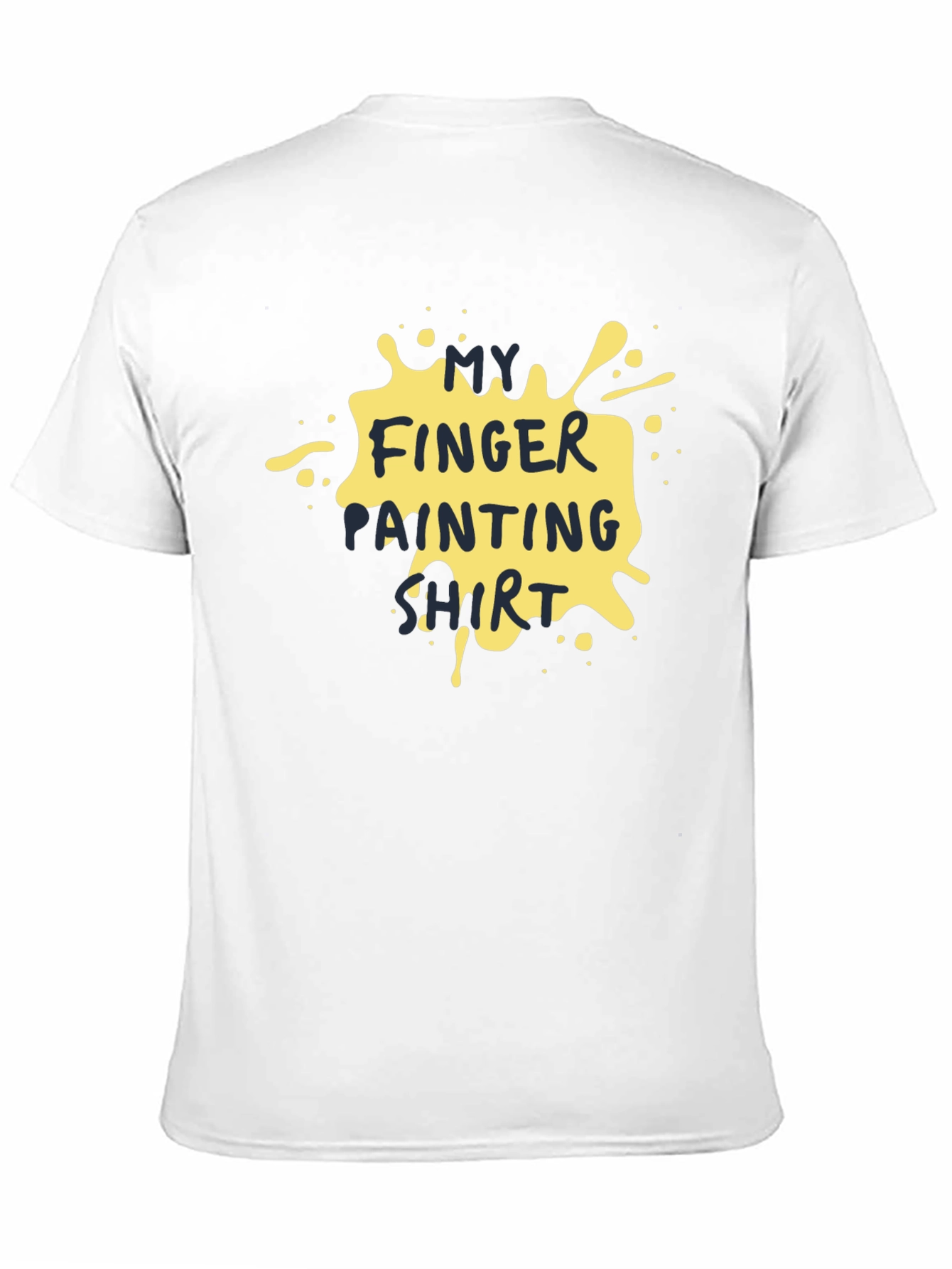 Funny Finger Painting Shirt - Black Cotton Tee