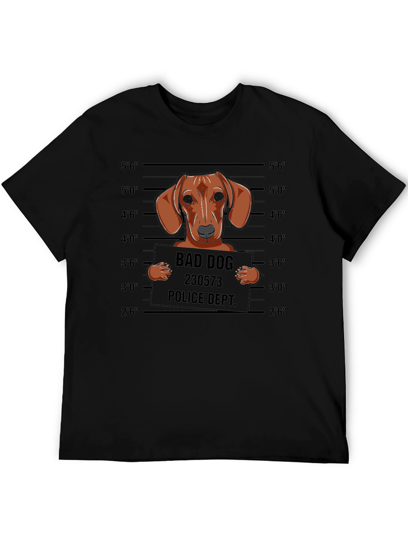 Bad Dog Mugshot T-Shirt Funny Canine Tee