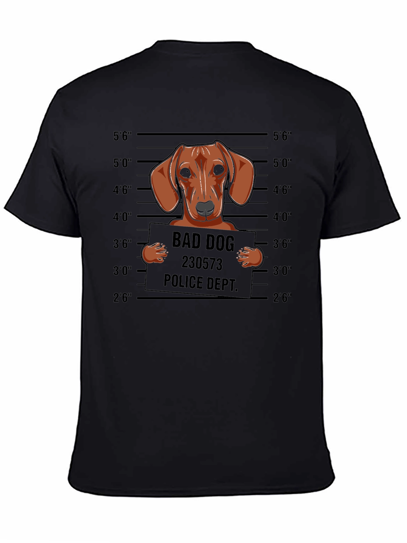 Bad Dog Mugshot T-Shirt Funny Canine Tee