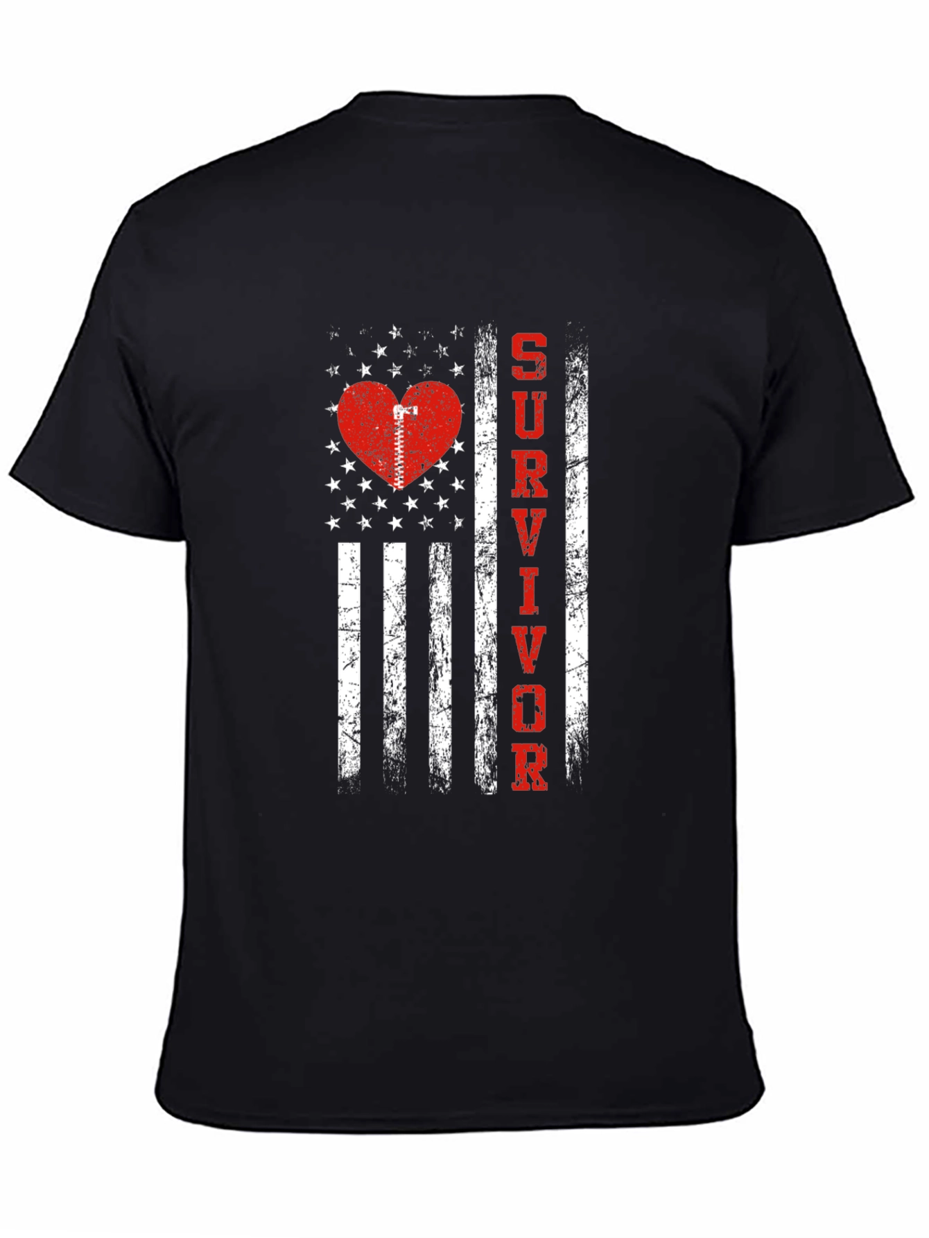 Survivor Heart Flag Graphic Tee