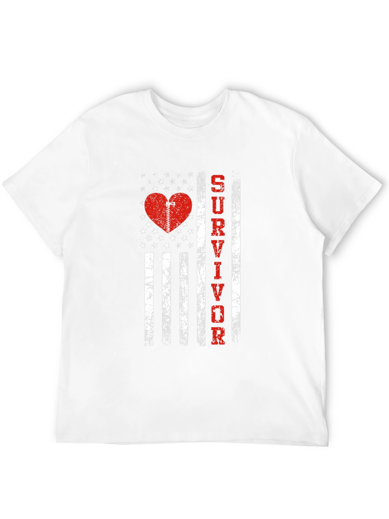Survivor Heart Flag Graphic Tee