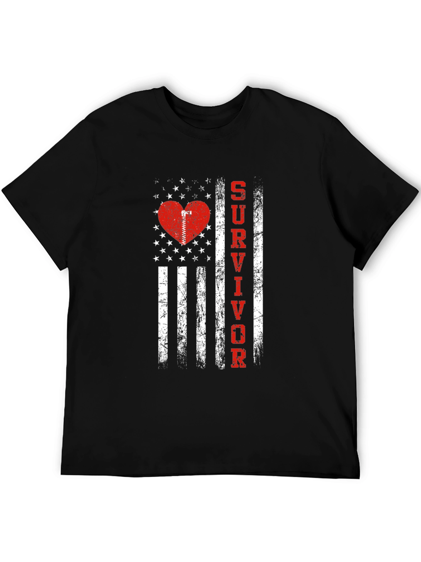 Survivor Heart Flag Graphic Tee