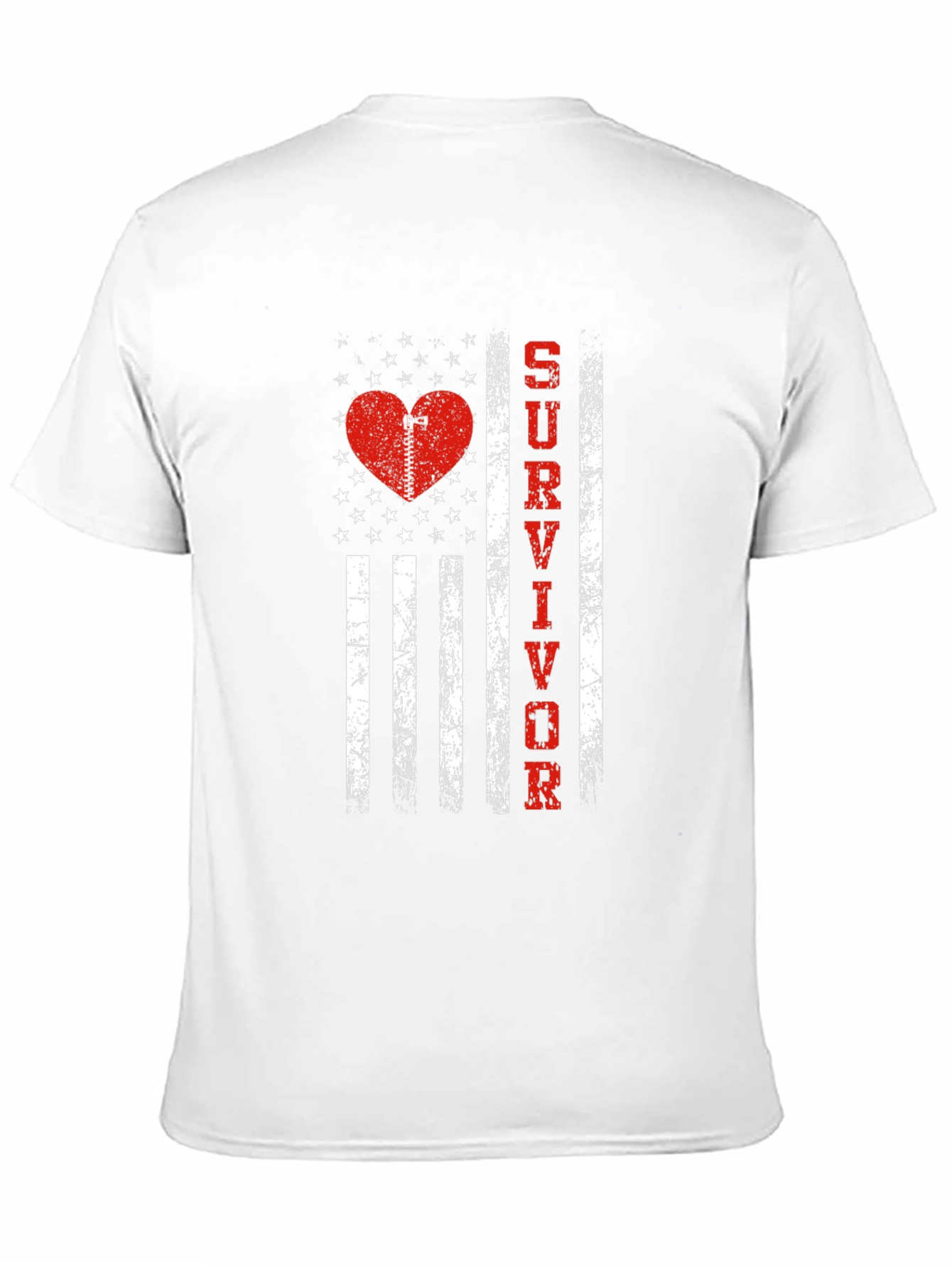 Survivor Heart Flag Graphic Tee