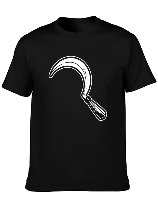 Graphic Tee - Sickle Design - Black Cotton Comfort