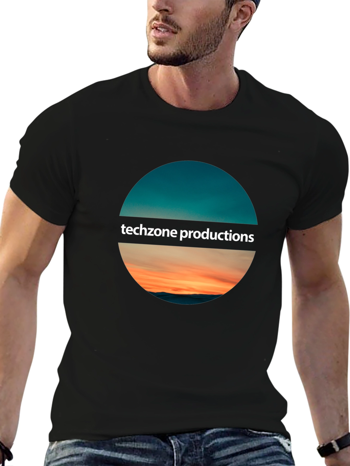 Techzone Productions Sunset Graphic T-Shirt