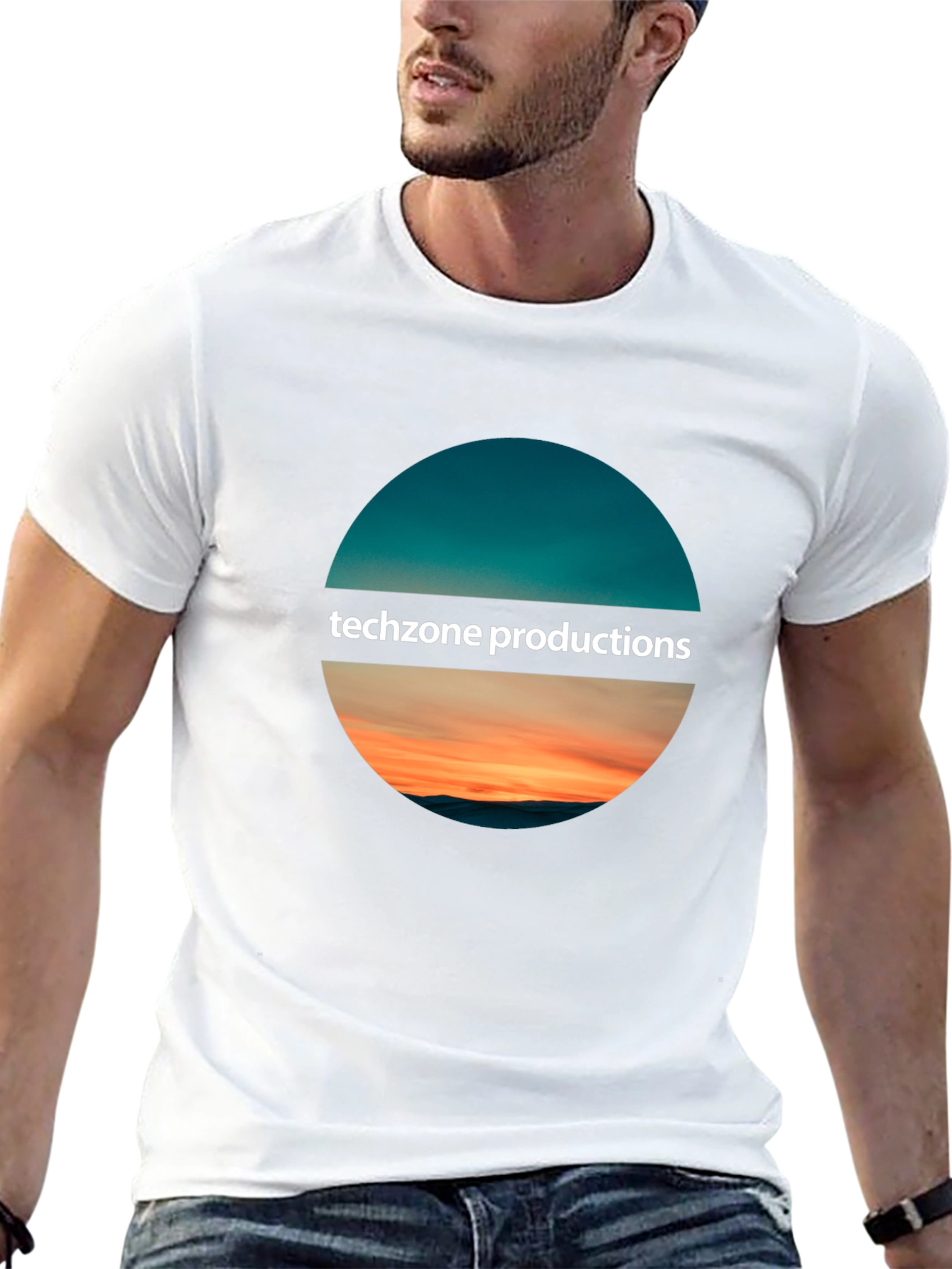 Techzone Productions Sunset Graphic T-Shirt