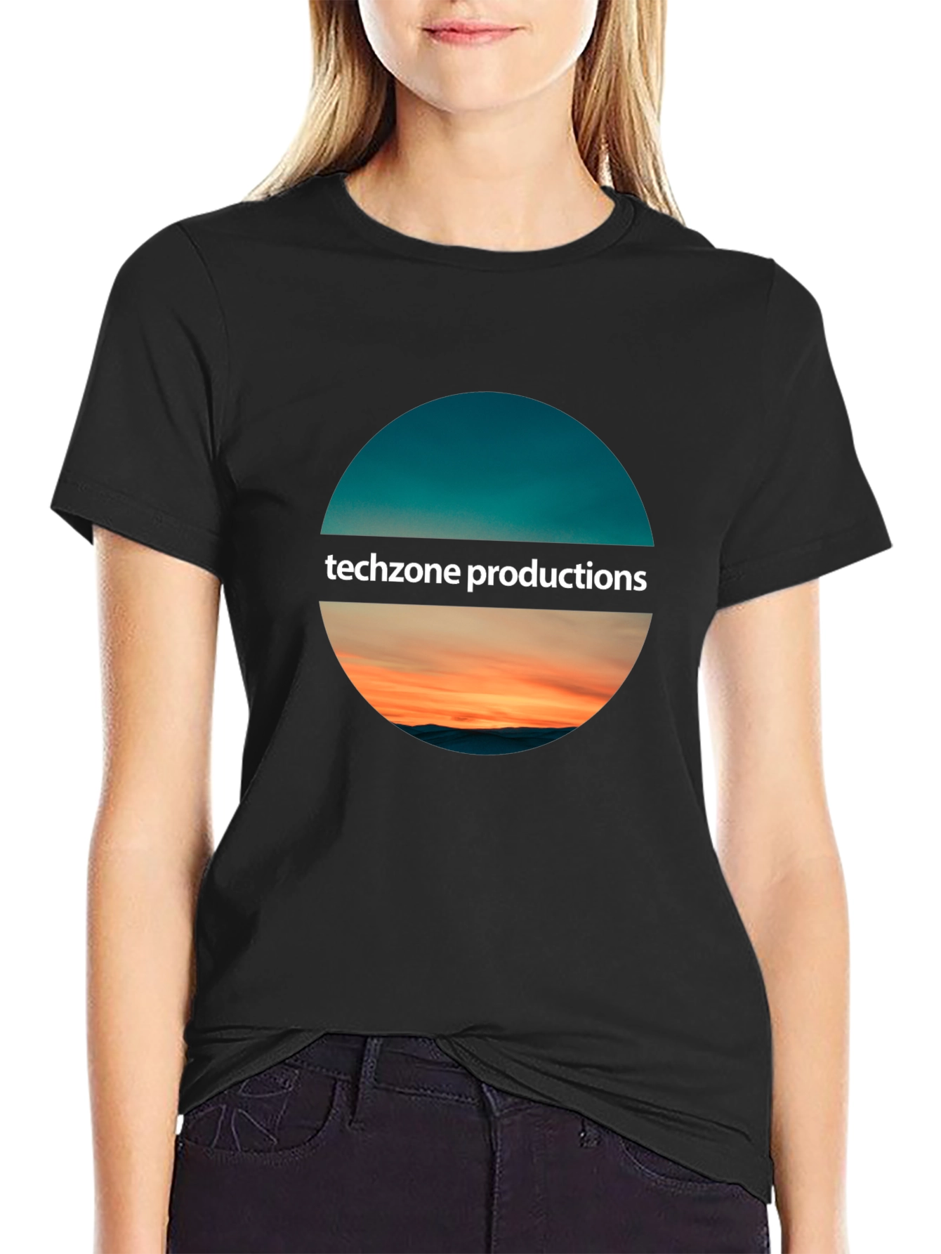 Techzone Productions Sunset Graphic T-Shirt