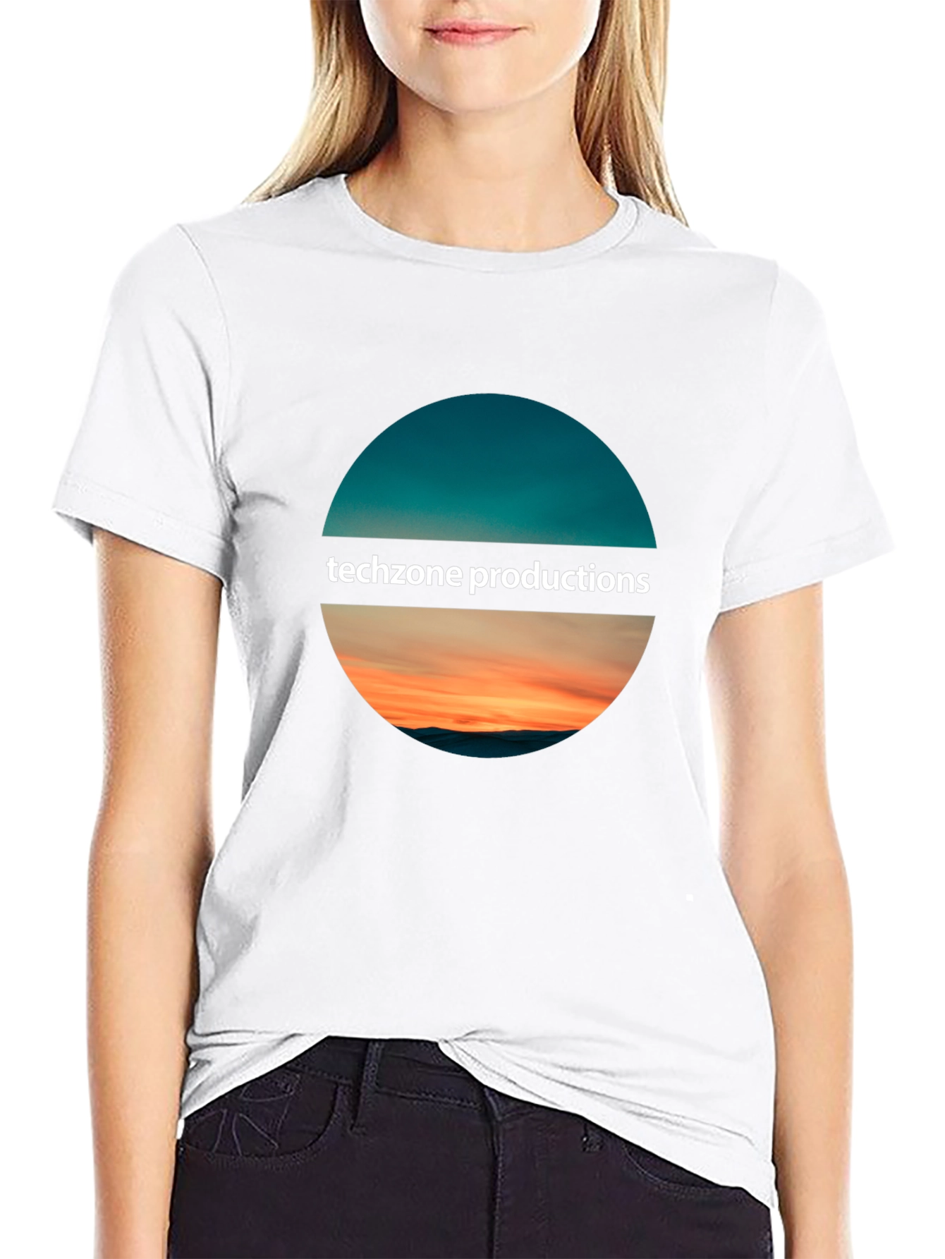 Techzone Productions Sunset Graphic T-Shirt