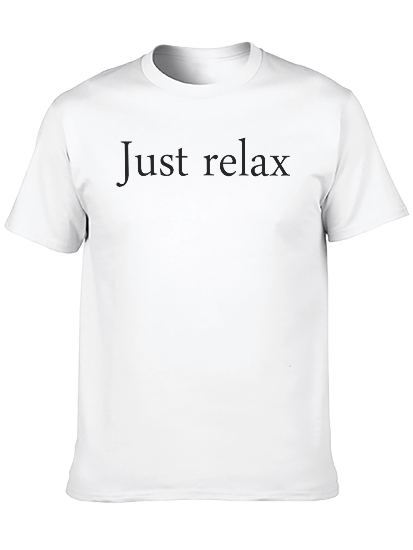 Just Relax Black Crew Neck Tee