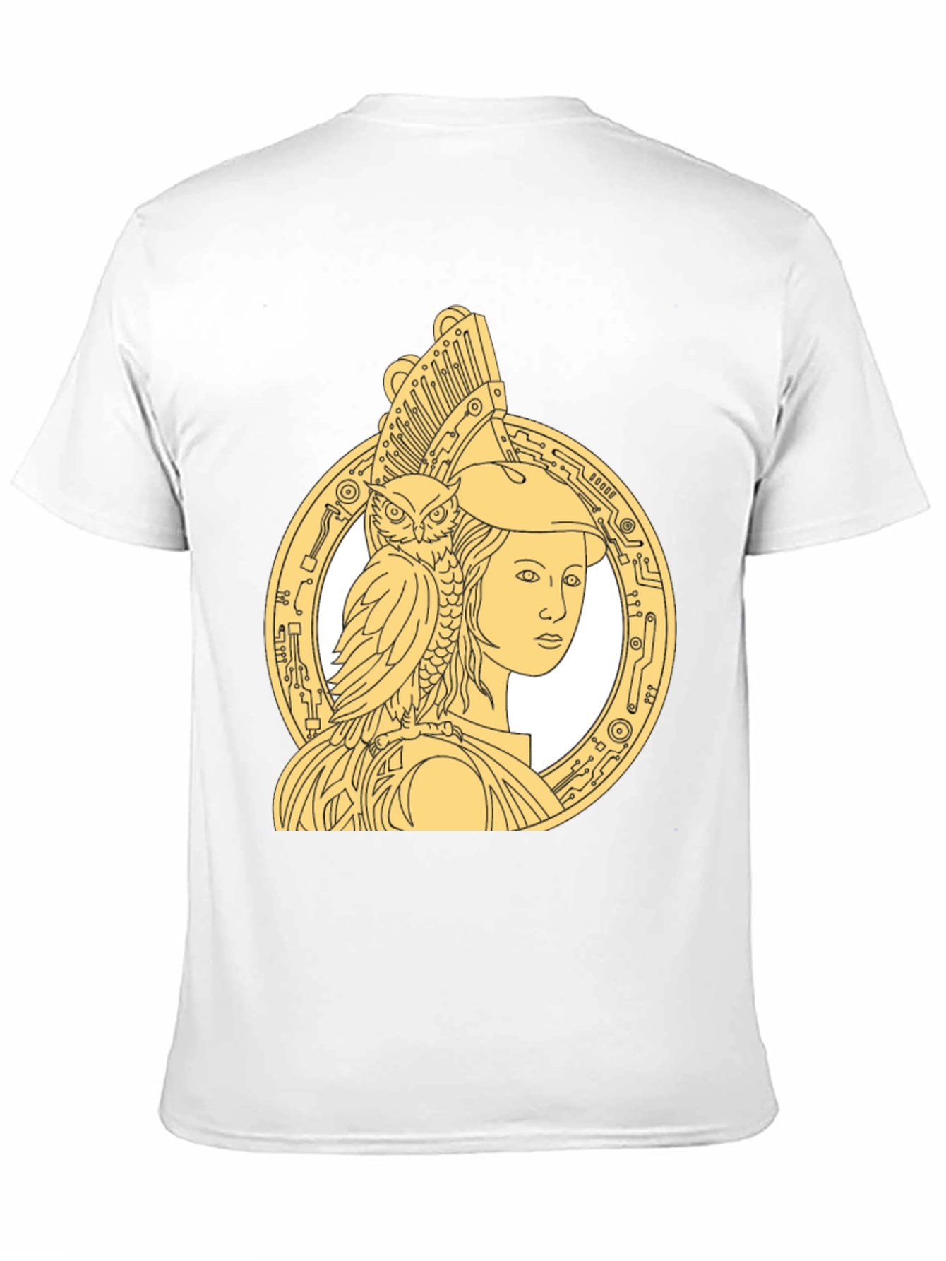 Athena & Owl Graphic T-Shirt - Black