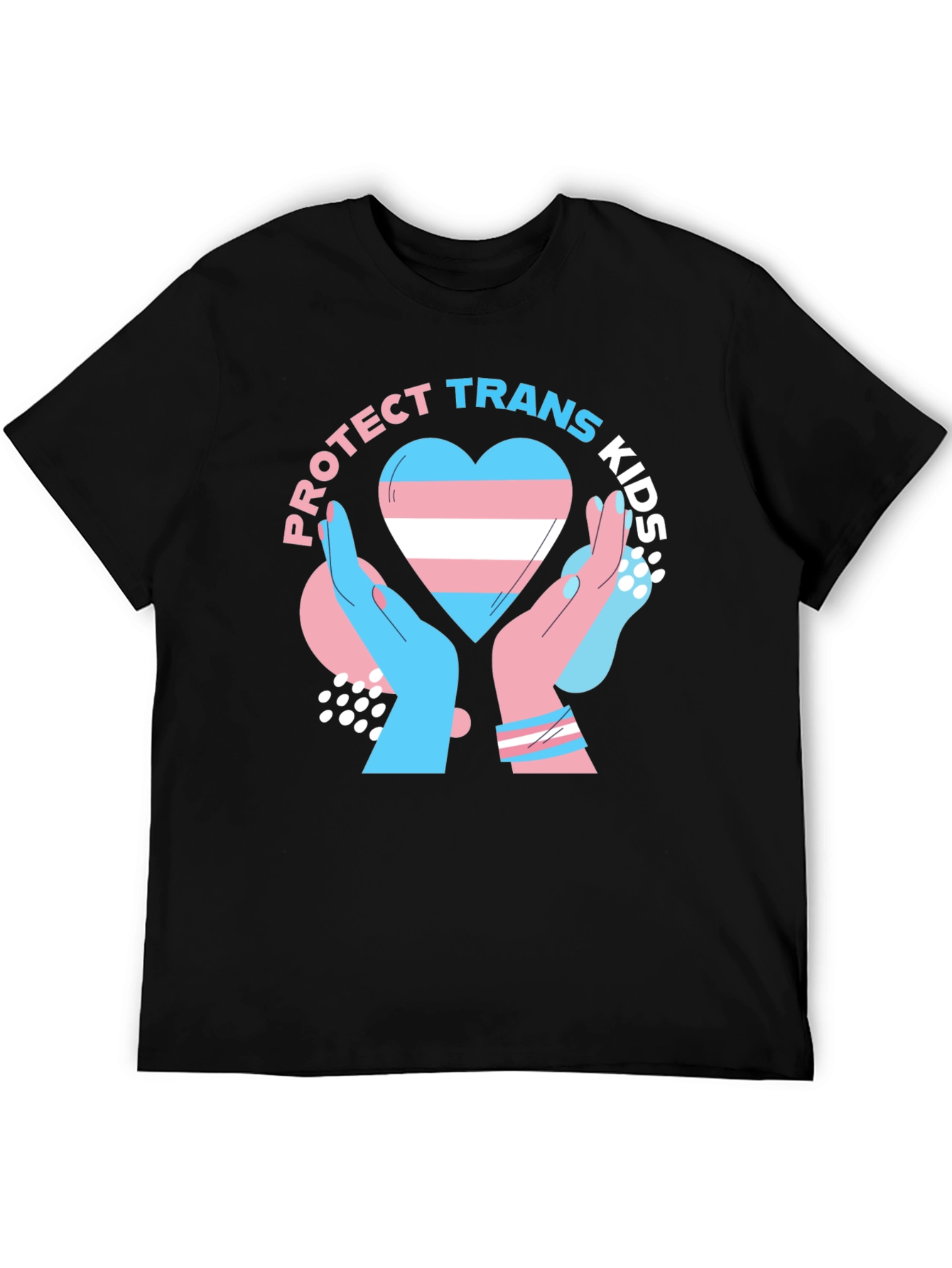 Protect Trans Kids Black Graphic T-Shirt