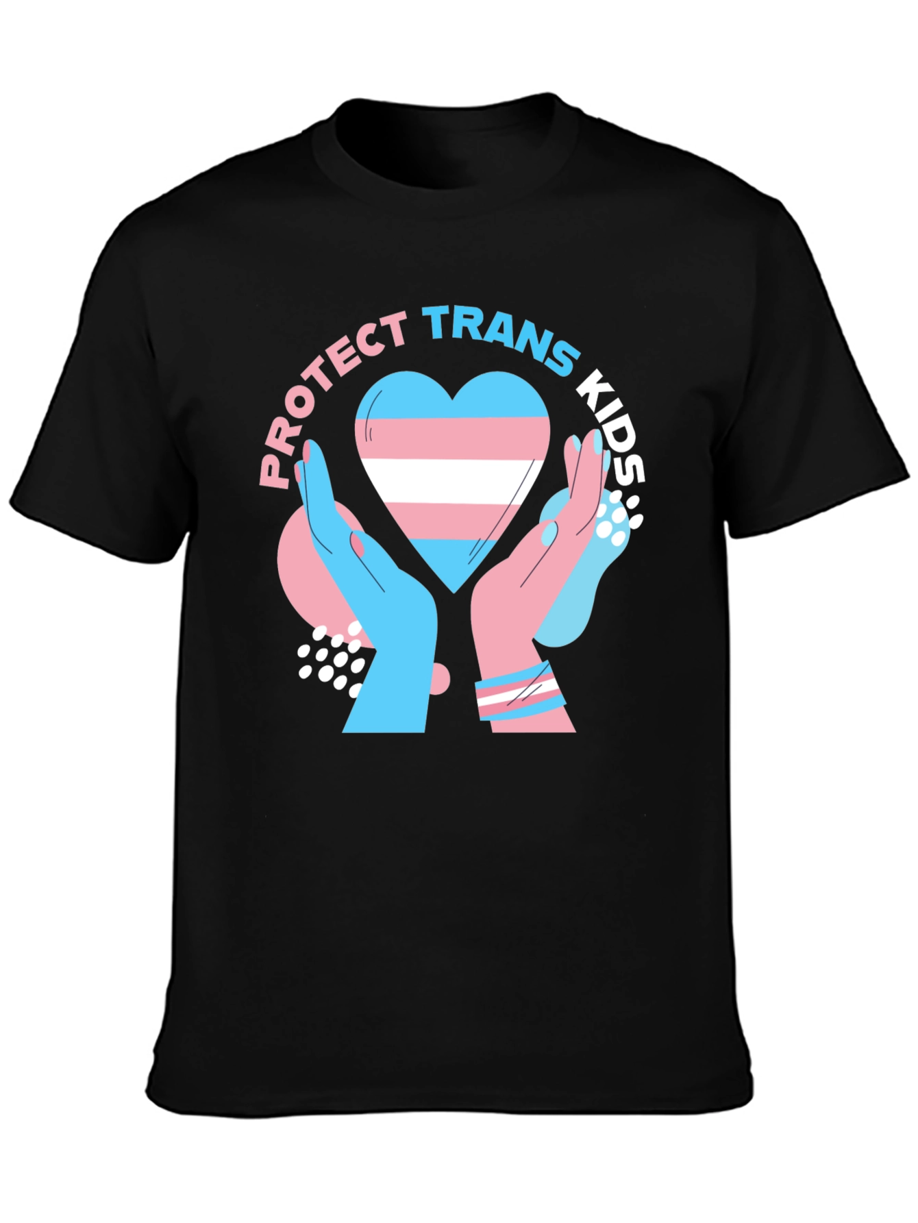 Protect Trans Kids Black Graphic T-Shirt