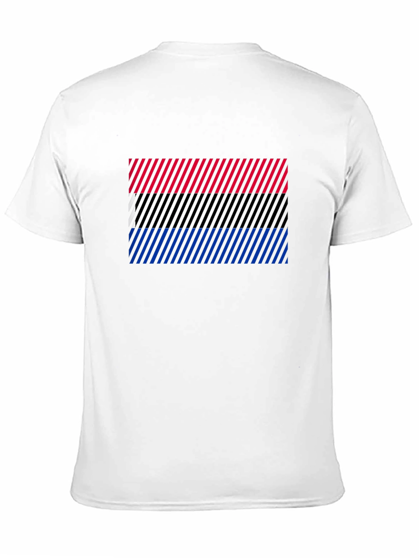 Striped Pride Flag Graphic Tee - Black