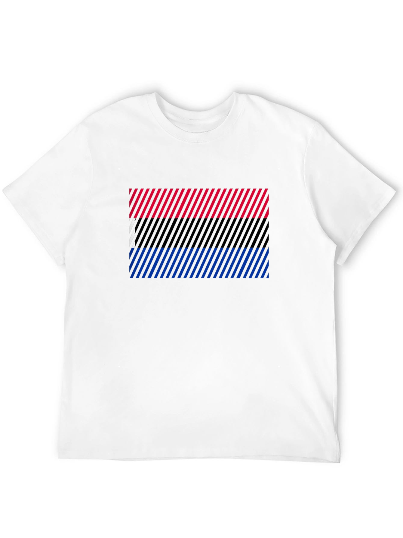 Striped Pride Flag Graphic Tee - Black