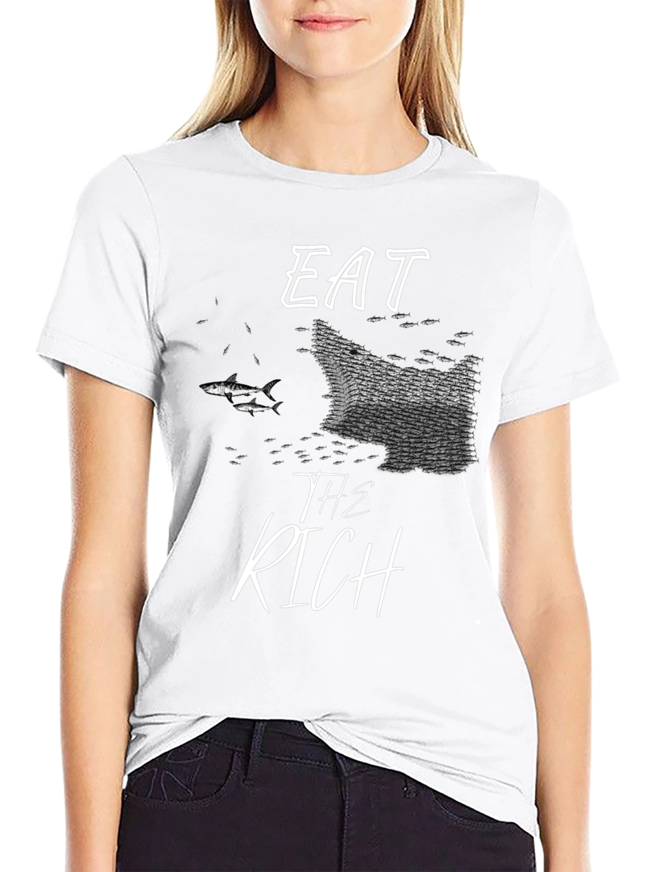 Eat The Rich Graphic T-Shirt - Statement Tee