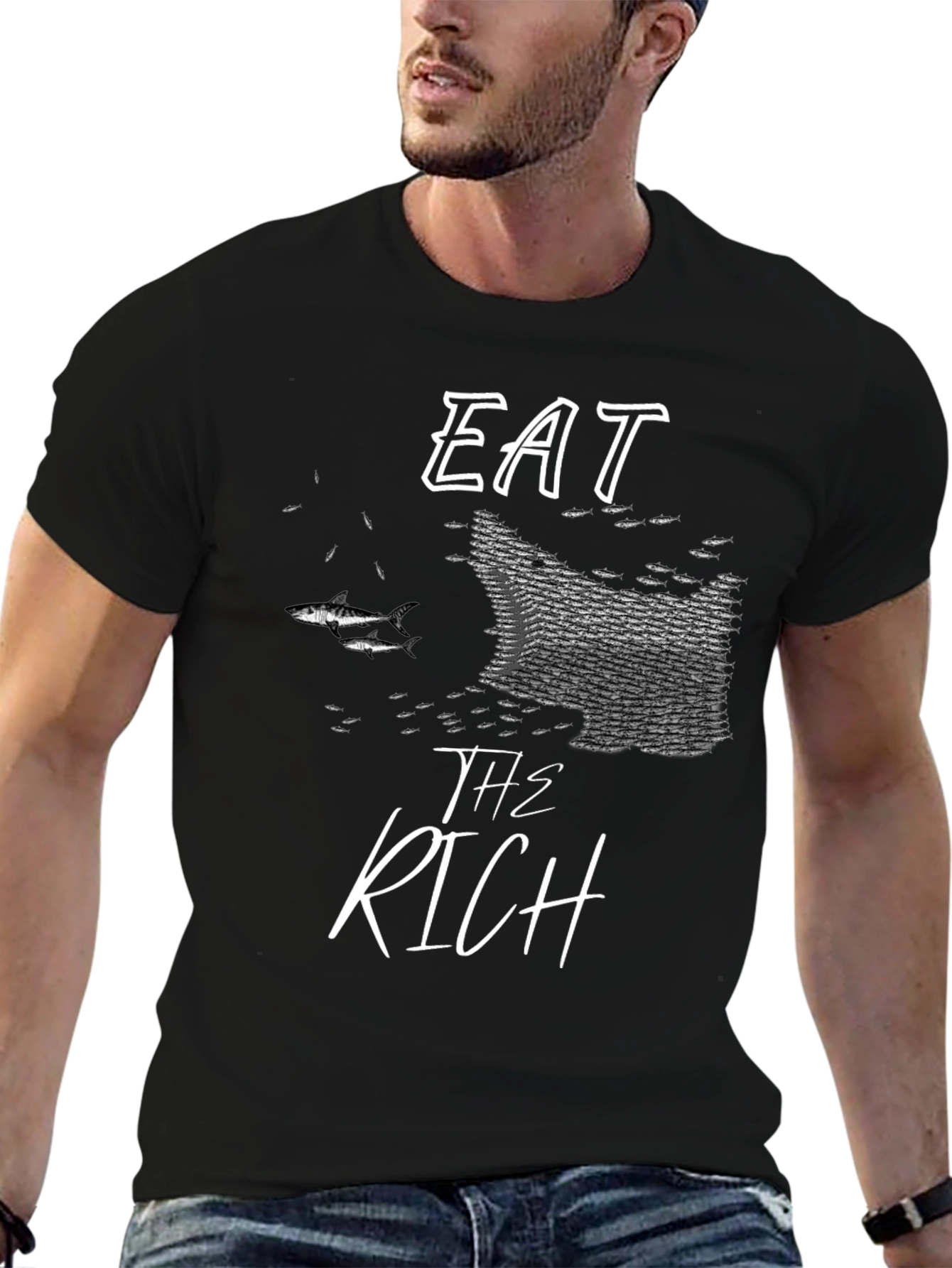Eat The Rich Graphic T-Shirt - Statement Tee