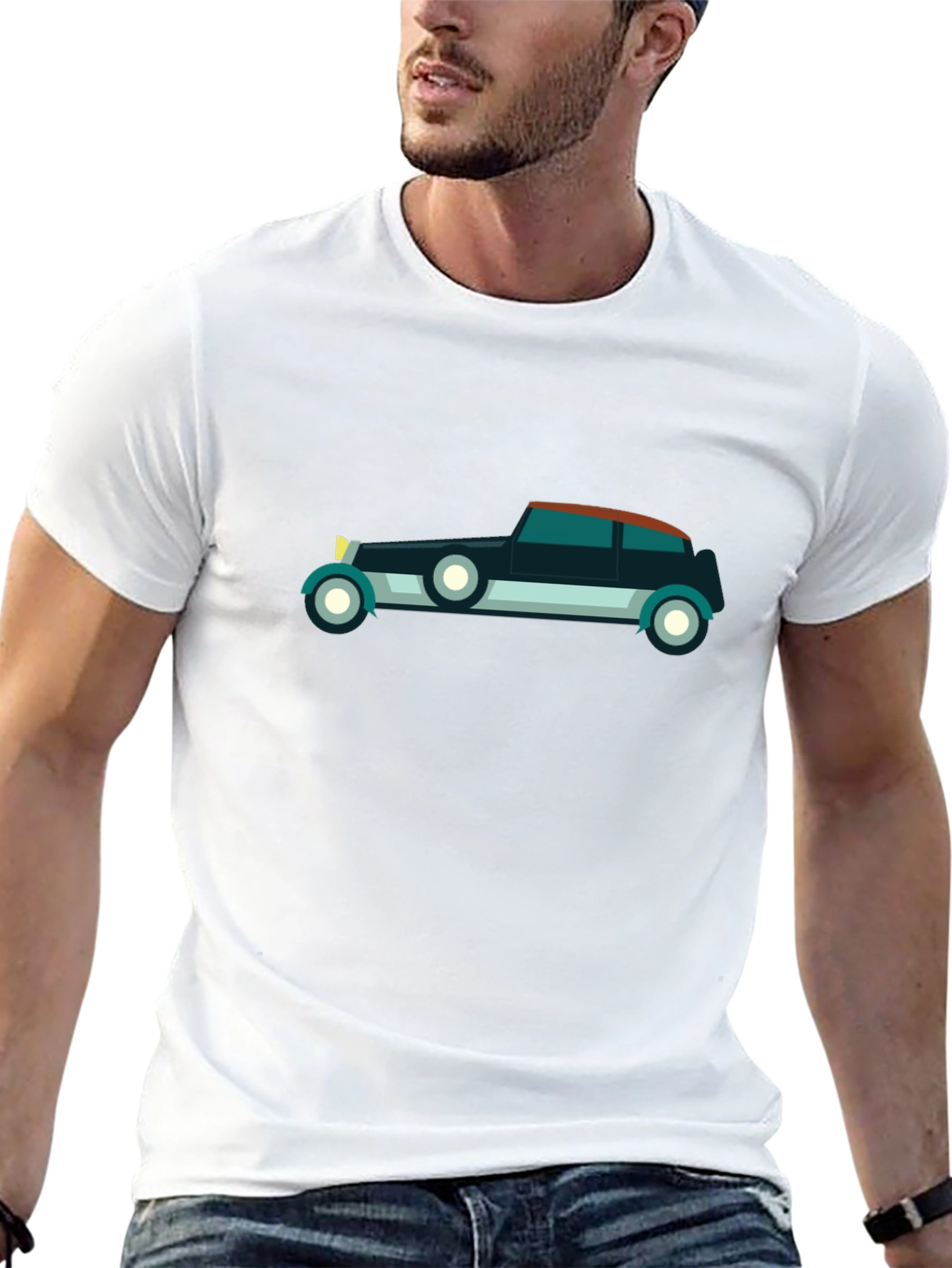 Classic Car Graphic Tee - Black