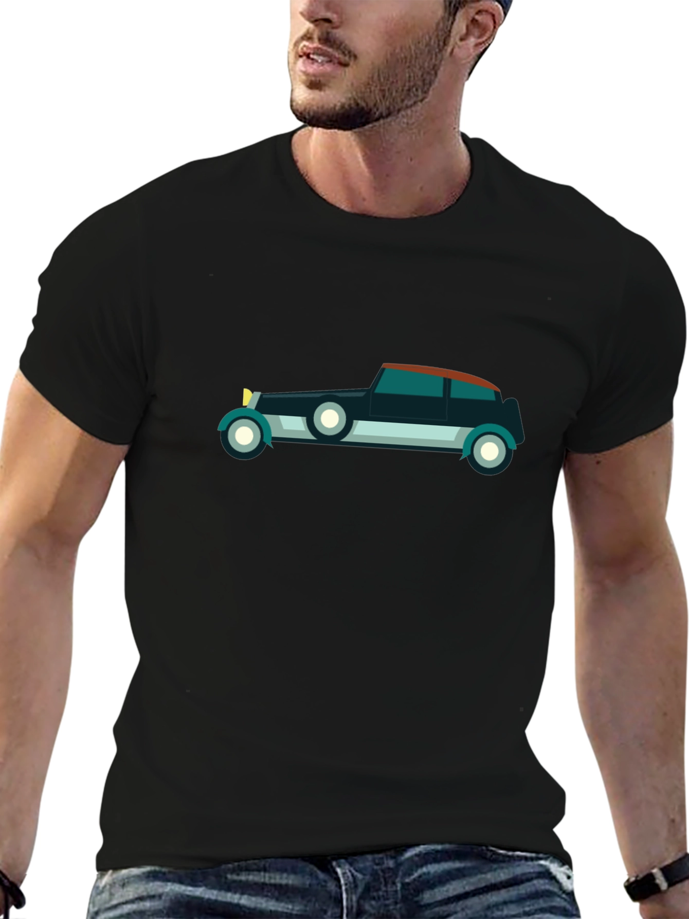 Classic Car Graphic Tee - Black