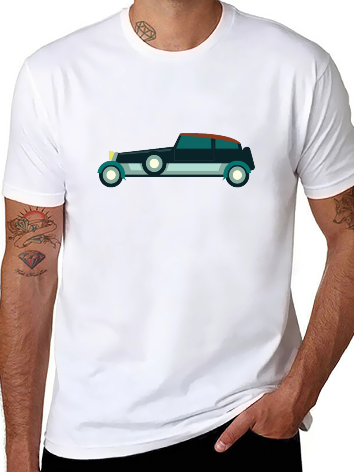Classic Car Graphic Tee - Black