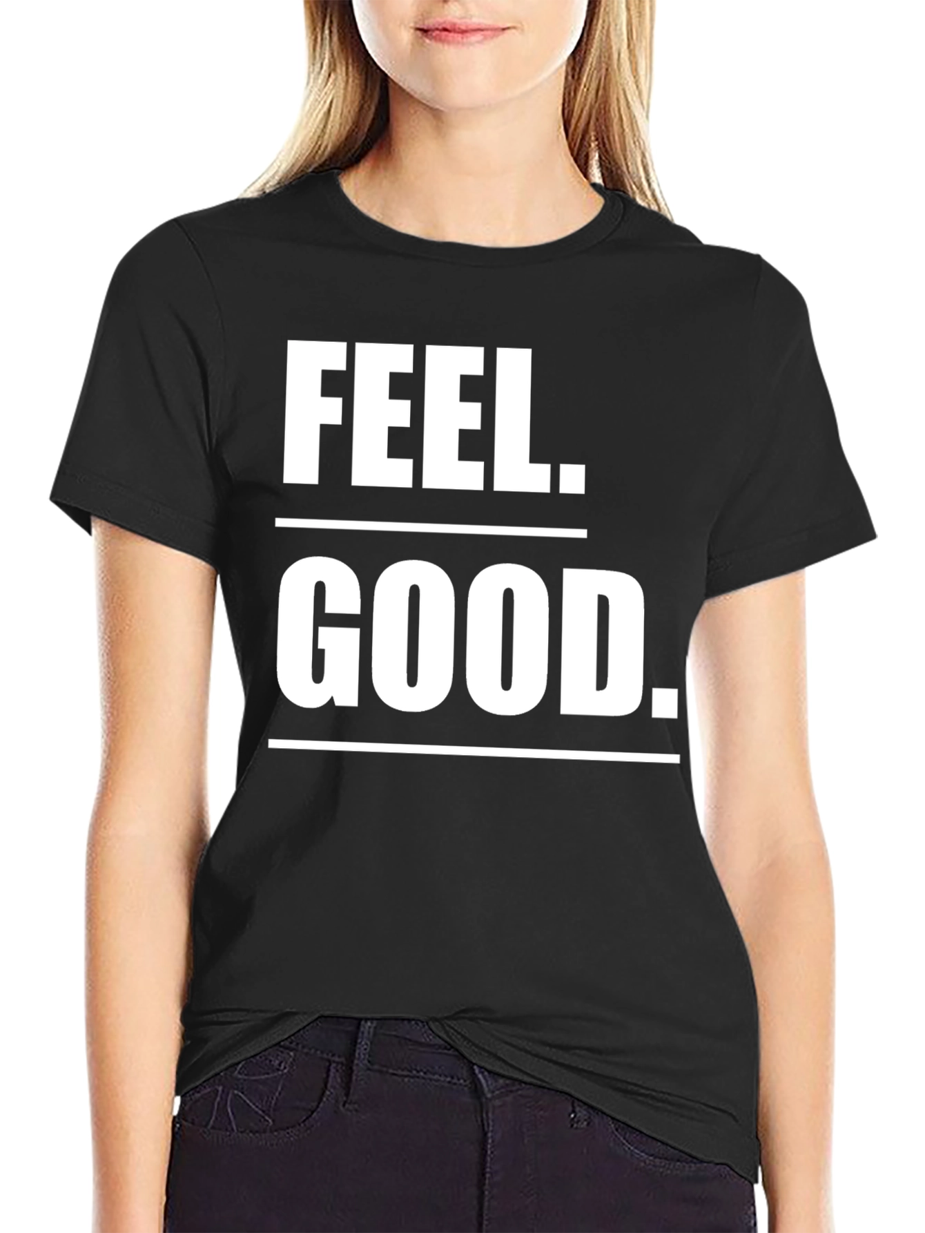 Feel Good Graphic T-Shirt - Black