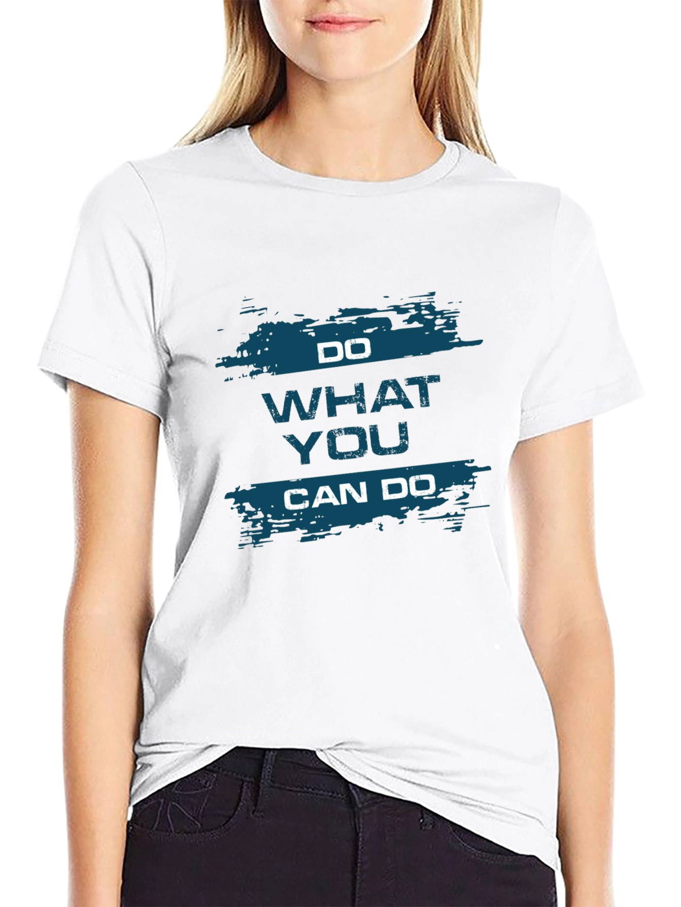 Motivational Black T-Shirt - Do What You Can Do