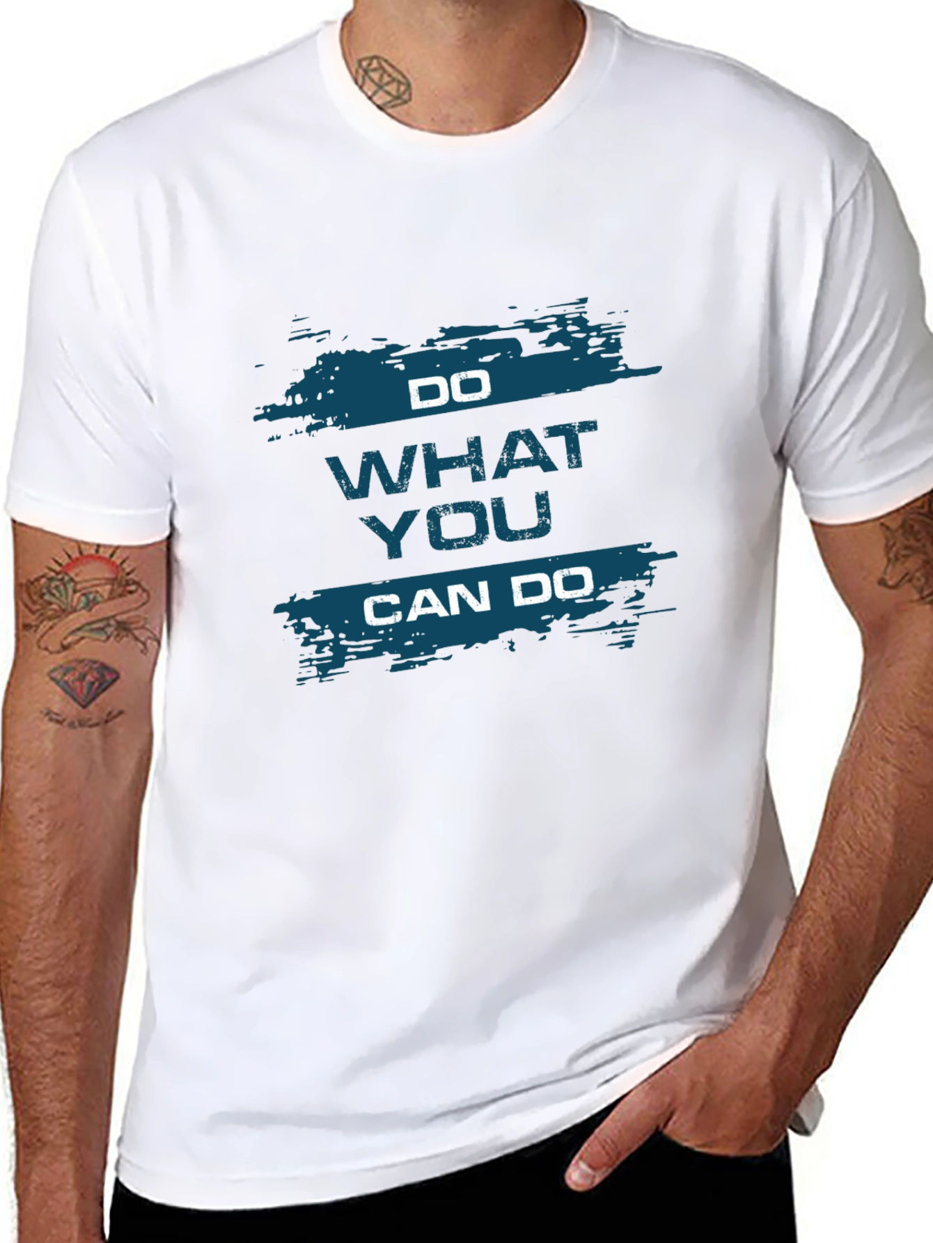 Motivational Black T-Shirt - Do What You Can Do