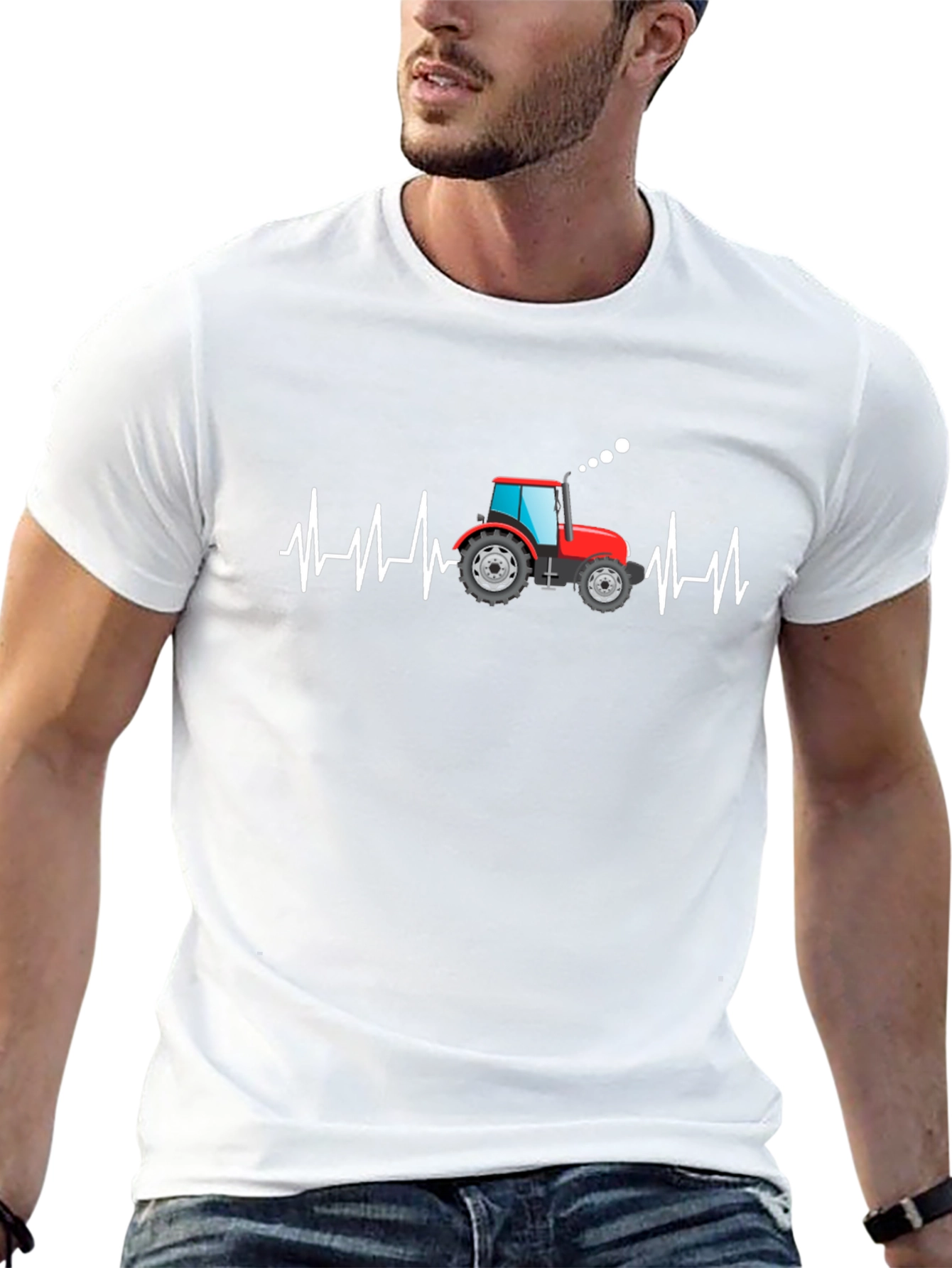 Tractor Heartbeat Graphic T-Shirt