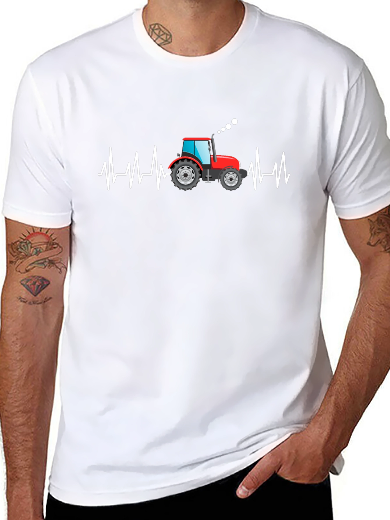 Tractor Heartbeat Graphic T-Shirt